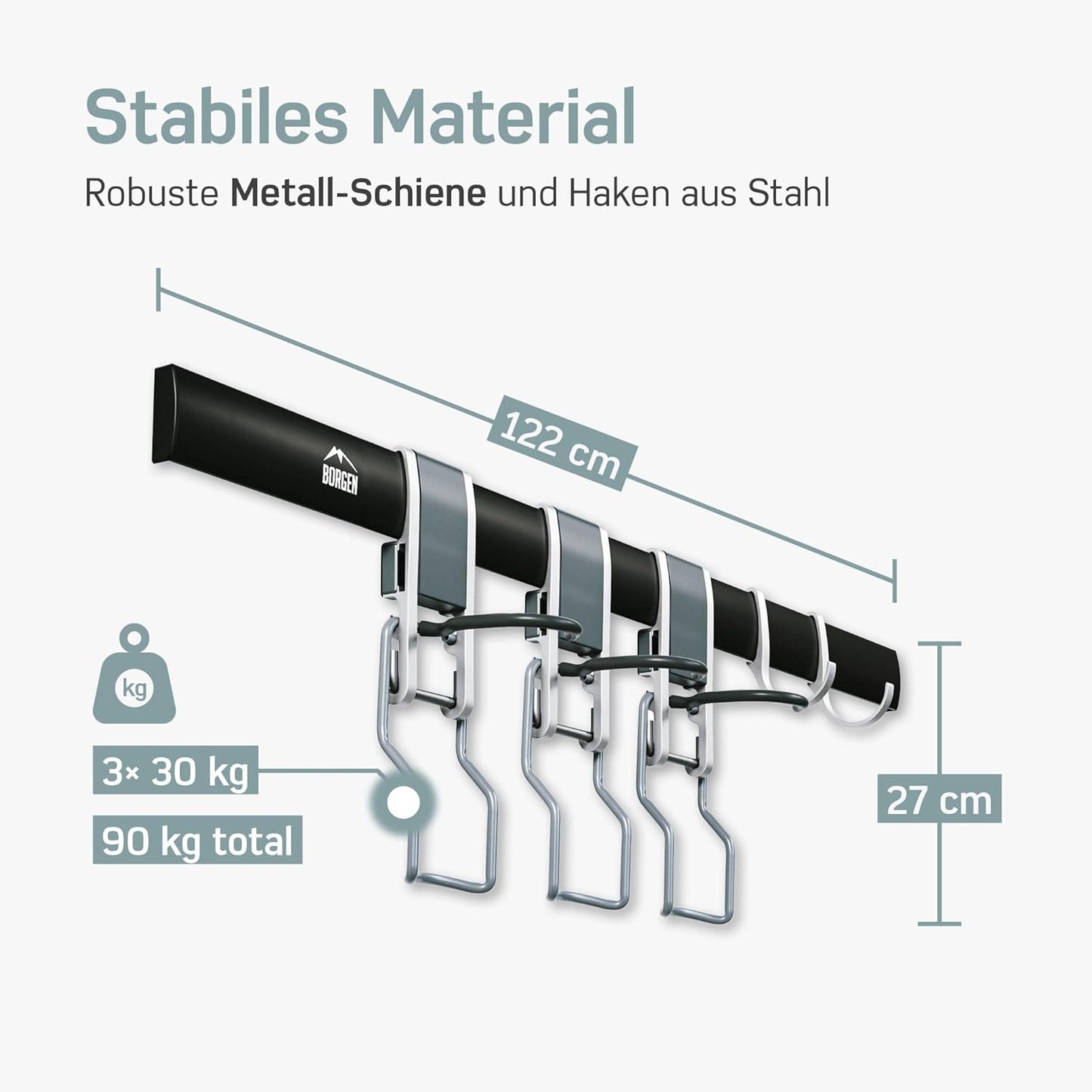 Velo-Wandhalterung für drei Räder, 3er Set