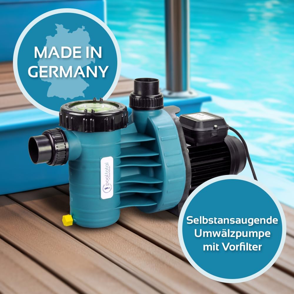 Poolfilter mit Timer für 50.000 l Pools, Interne Zeitschaltuhr Aqua Plus 11