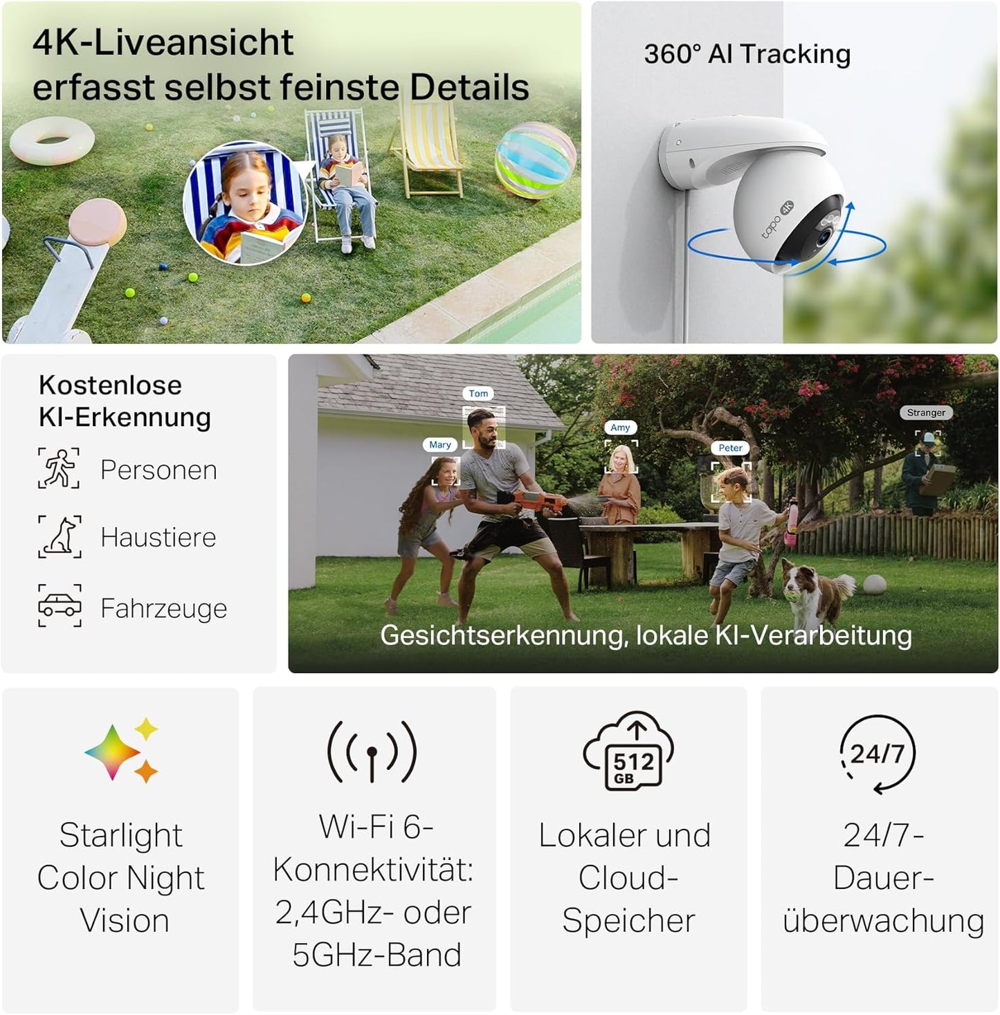 C560WS 4K WLAN-Überwachungskamera mit KI-Erkennung