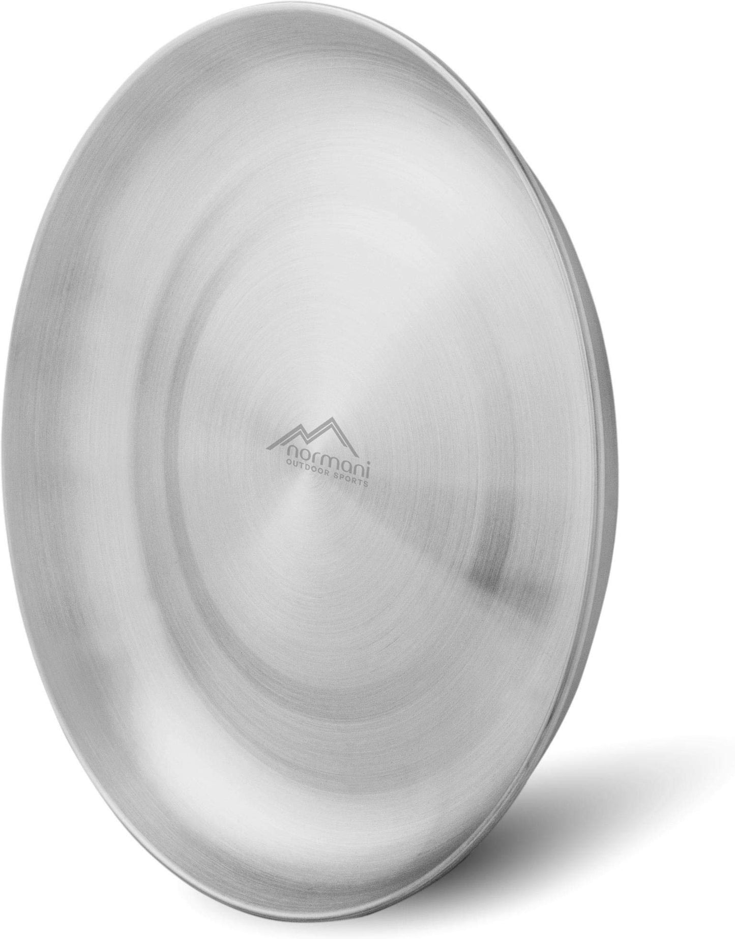 Outdoor Edelstahl-Teller (4er Set), 23 cm x 3 cm Silber 4