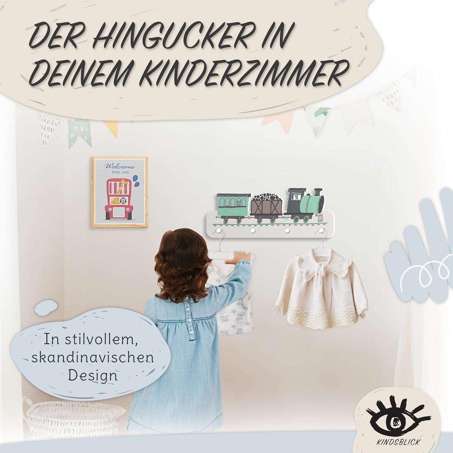 Kindergarderobe Lokomotive, Lokomotive Mintgrün