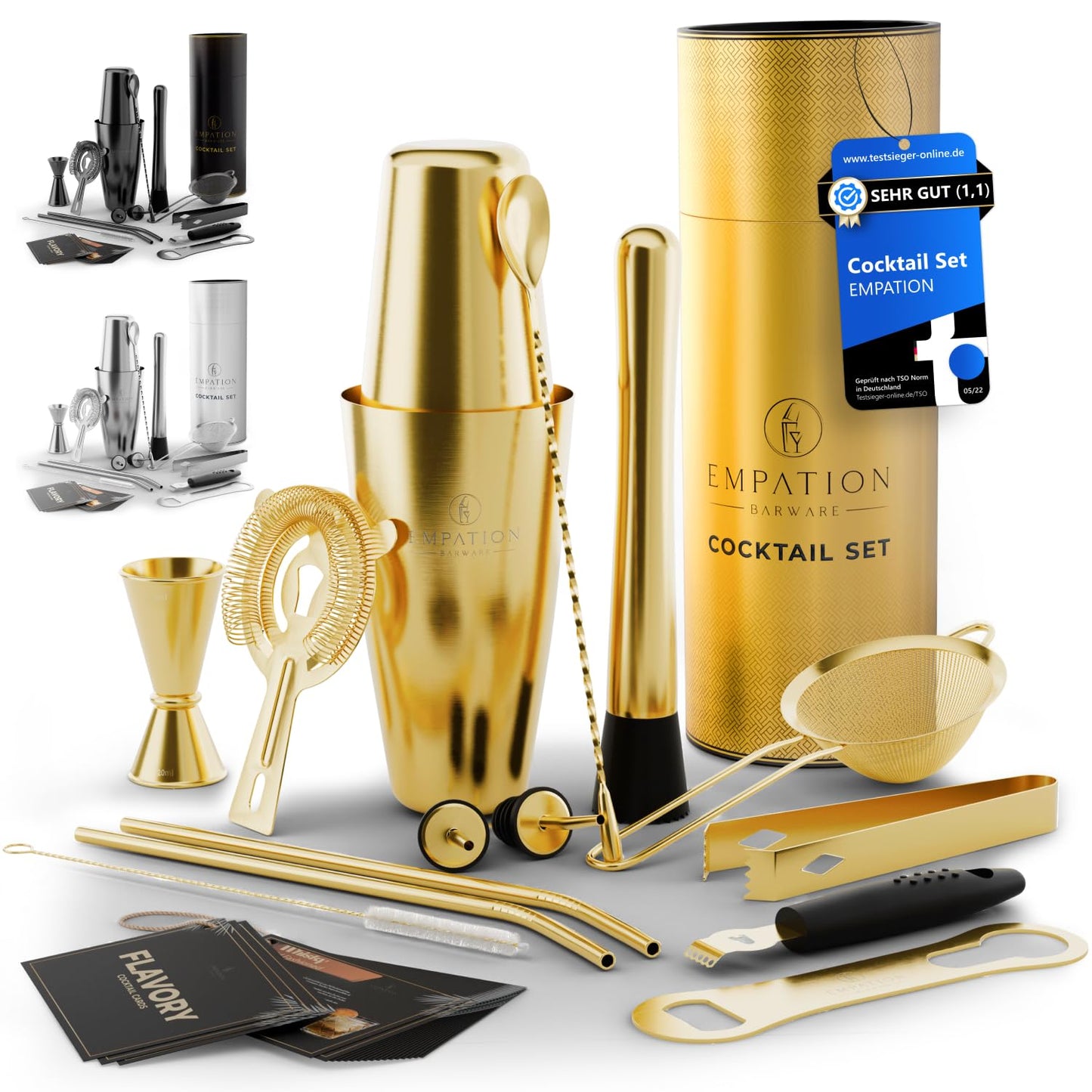 Cocktail Shaker Classic Set, 14-teilig, Classic Set, Gold