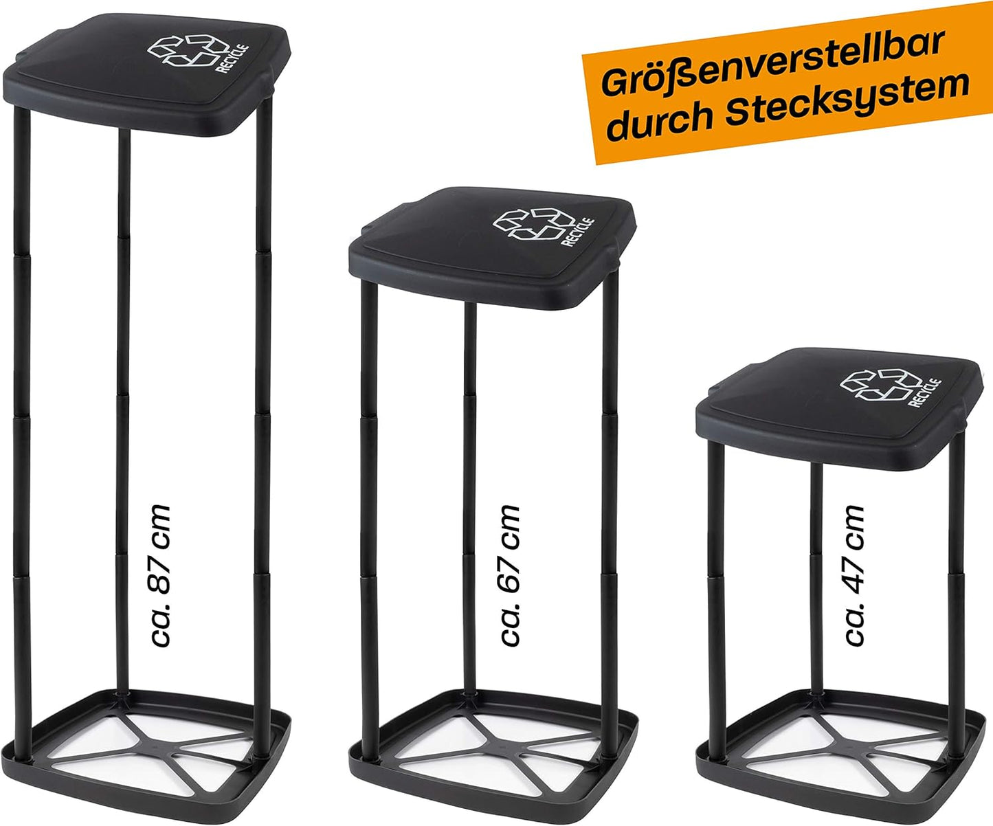 2-teiliges Müllsackständer-Set, 2 Stück