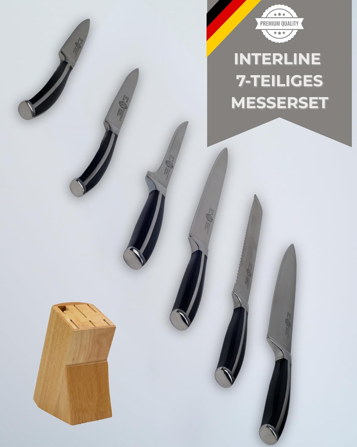 GGS Collection InterLine Messerblock mit 7-teiligem Messerset, InterLine – 7-teilig