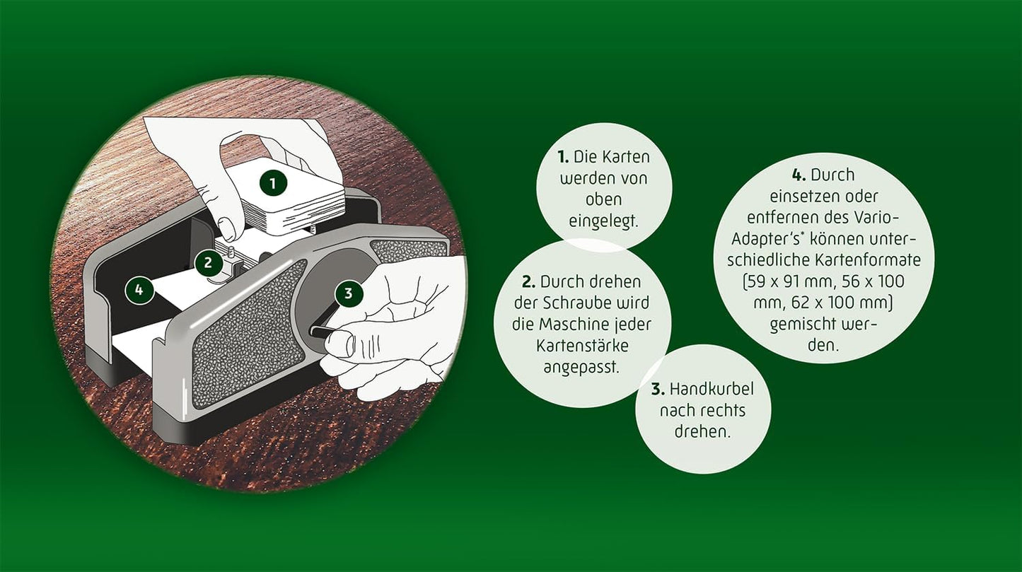 Kartenmischer Vario mit Handkurbel, Kartenmischer