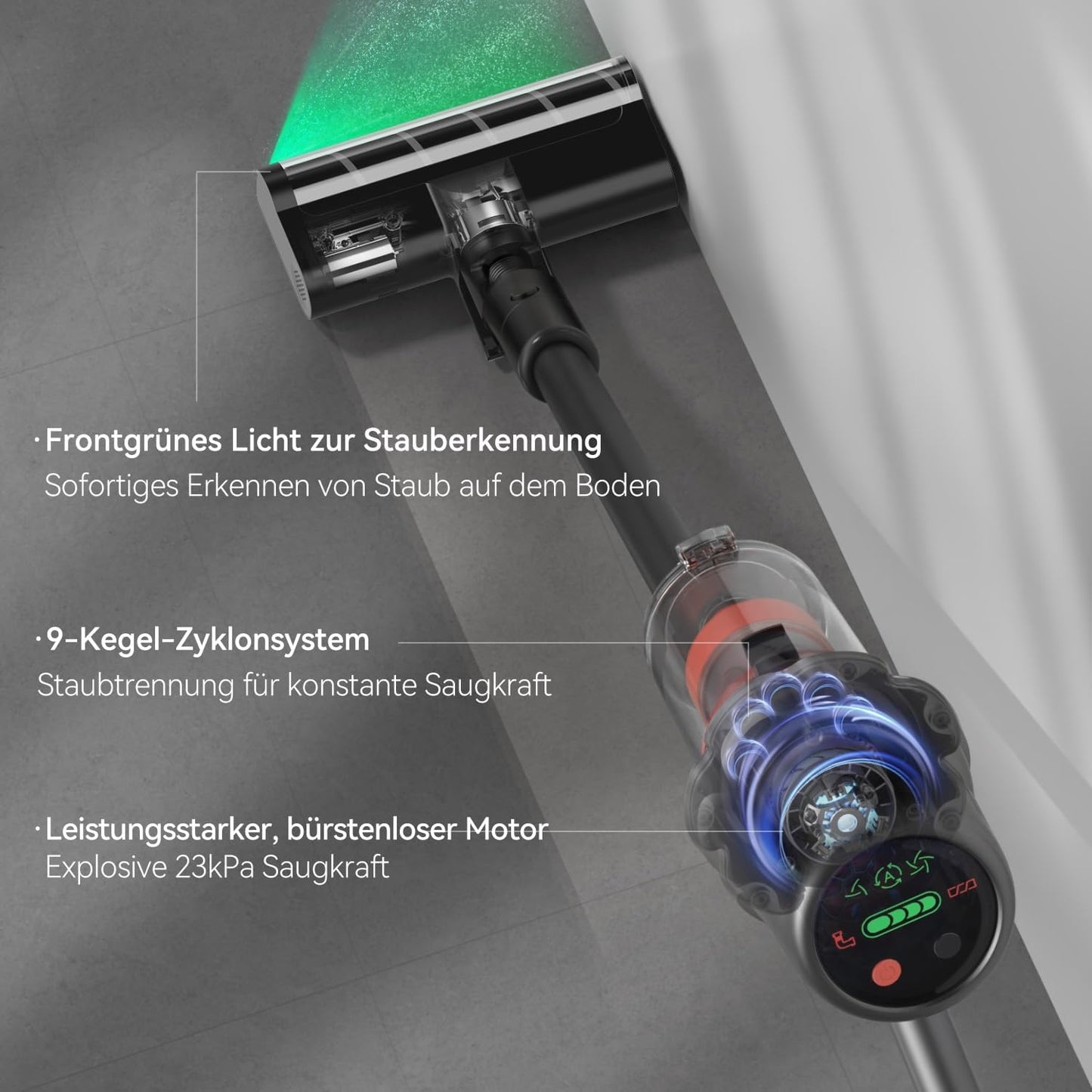 DEM-T30W 2-in-1 Staubsauger mit Stauberkennung