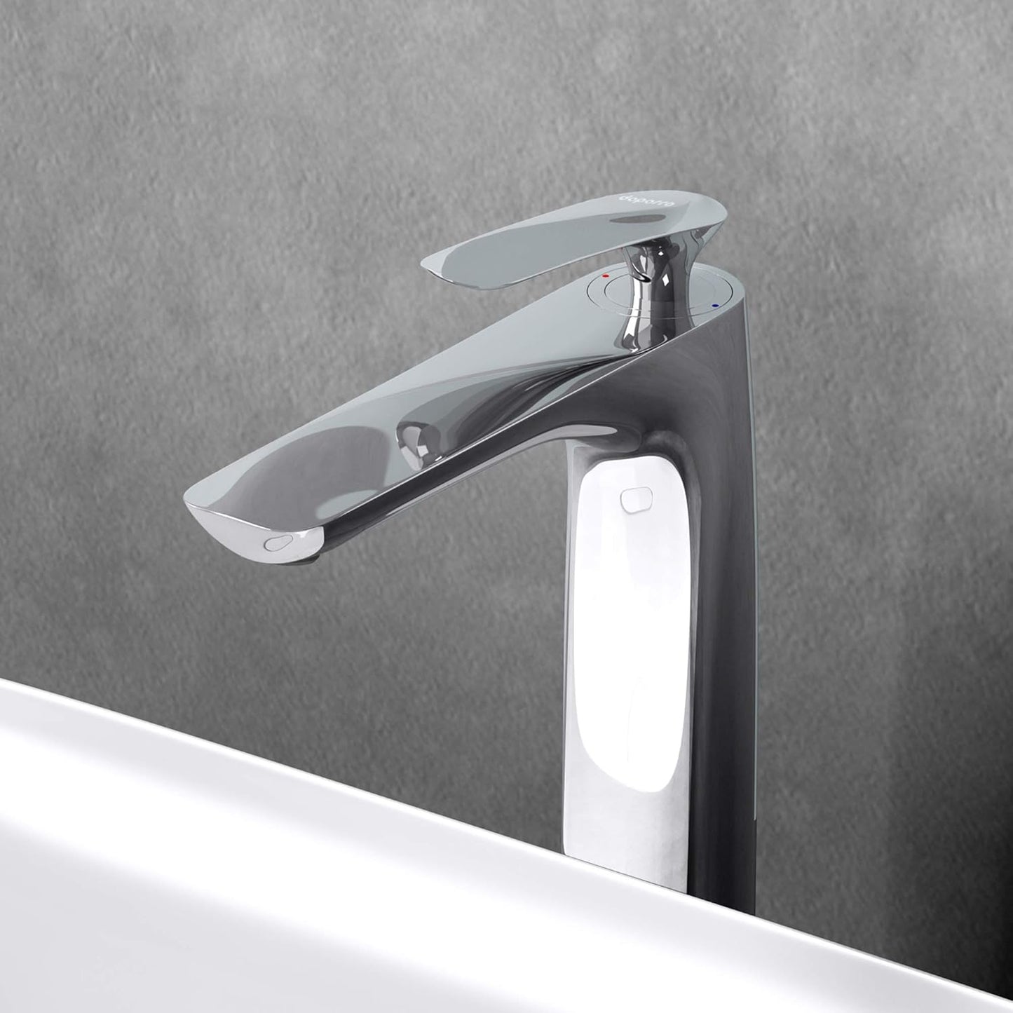 Einhebelmischer Wasserhahn WAM-7201-H, Silber 28 cm