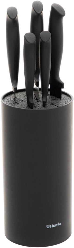 6-teiliges Messerblock-Set, Schwarz