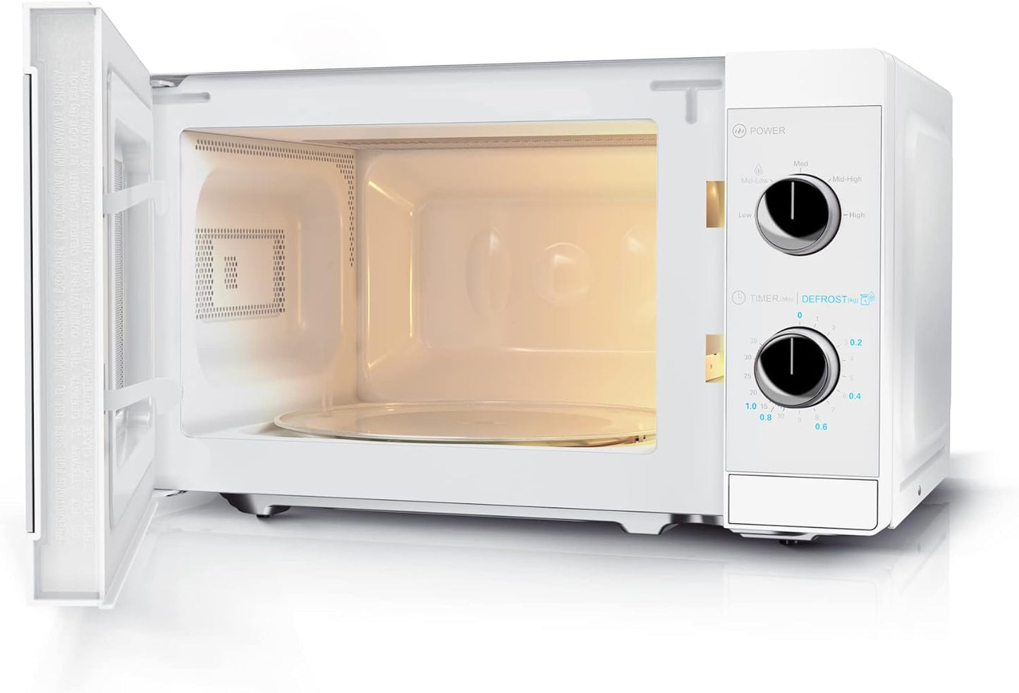 Mikrowelle YC-MS01E-C mit Auftaufunktion, Kristallweiss