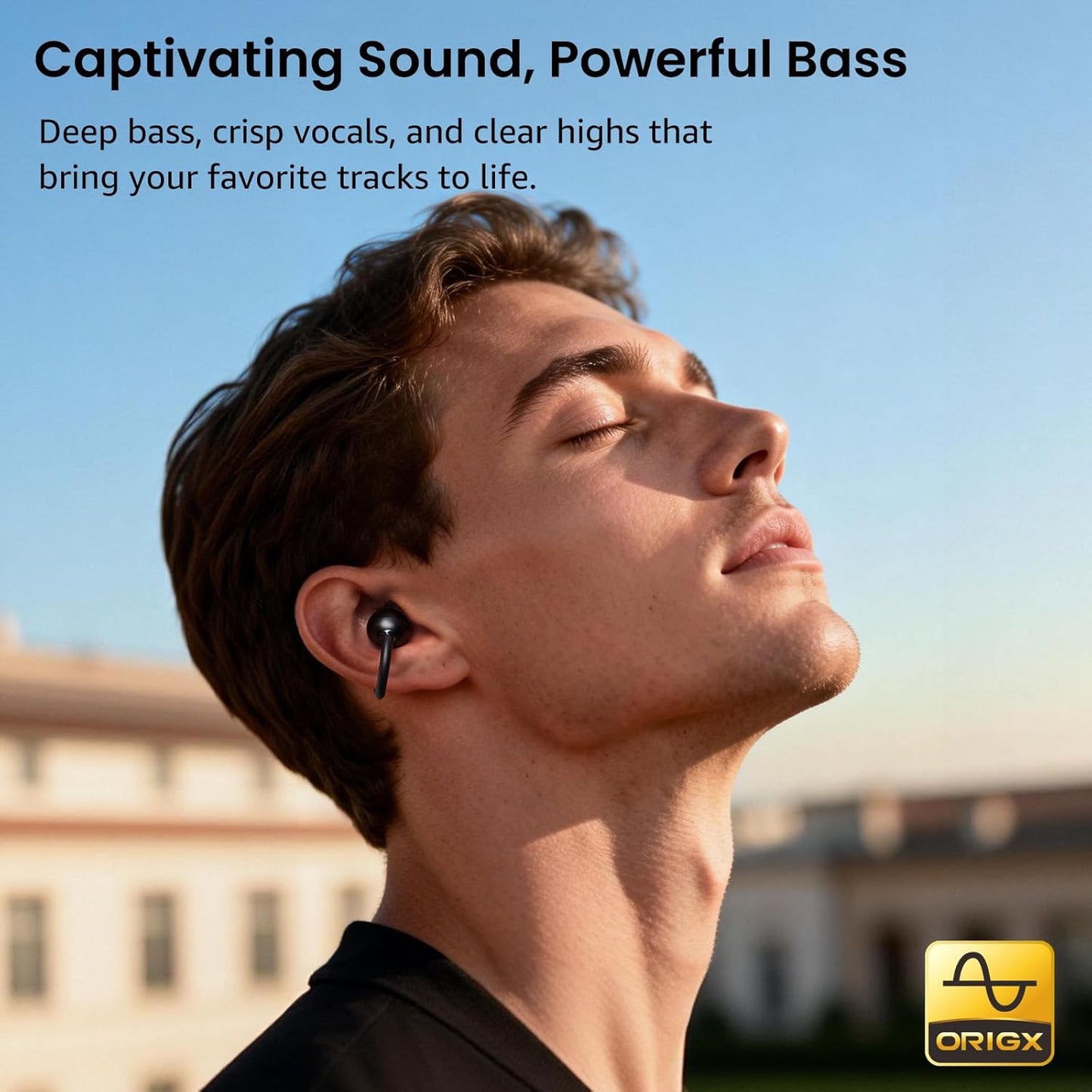 Kabellose Bluetooth 5.4-Kopfhörer mit personalisierbarem EQs, Dunkel Schwarz