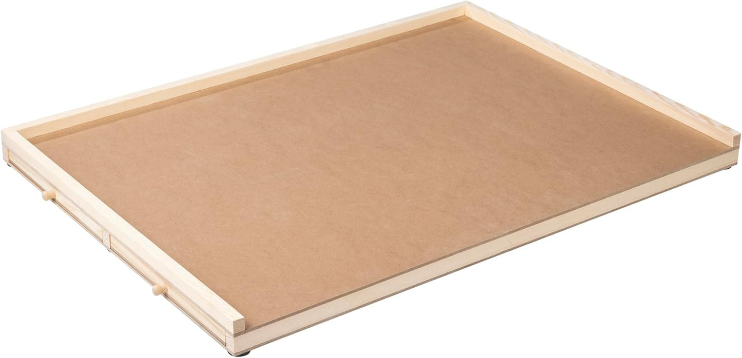 Puzzletisch mit drehbarem Brett und Schubladen