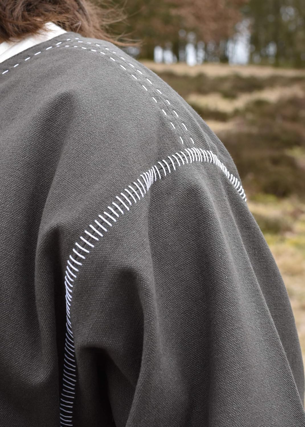 Mittelalter Tunika Askur für Herren, S Olivgrün