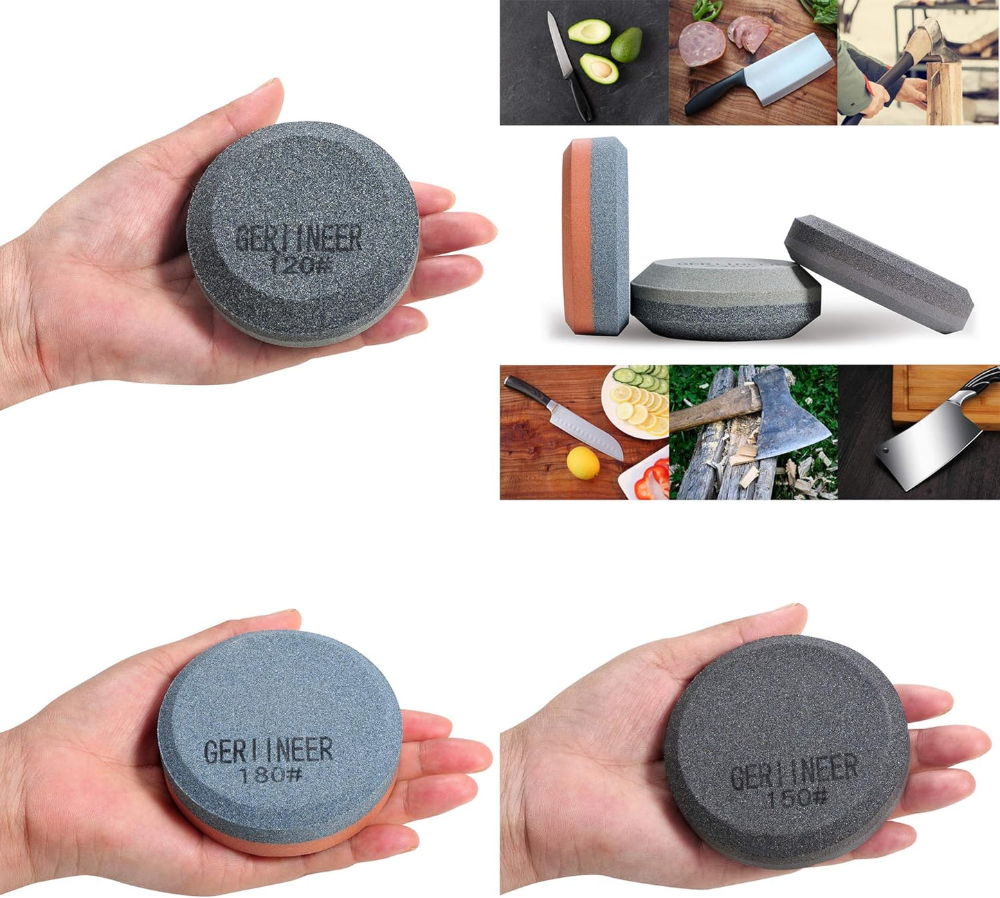 2-IN-1 Schleifstein-Set für Äxte und Messer, 3 Pcs