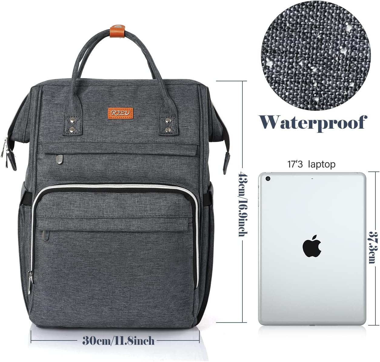 Rucksack mit Laptopfach & USB-Anschluss, S41-darkgrayfits / 15.6inch laptop