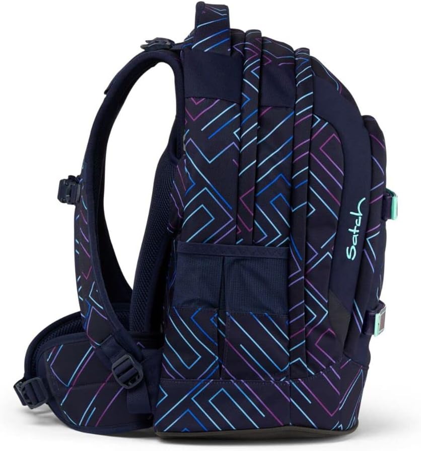 Ergonomischer Schulrucksack Pack mit Turnbeutel und Schlampermäppchen, Einheitsgröße Purple Laser
