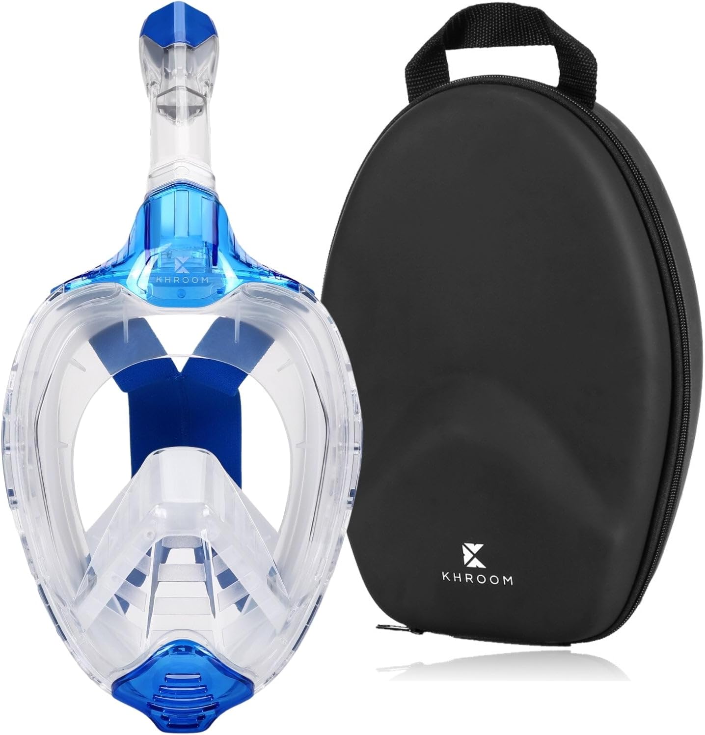 Seaview X Schnorchelmaske, ab 1.60m (L-XL), Hellblau+Soft-Case