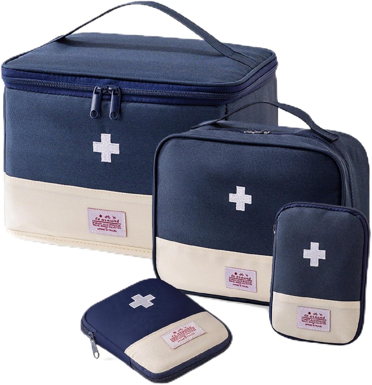 Medikamententaschen-Set für Reisen, Blau
