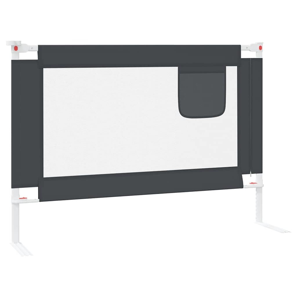 Höhenverstellbares Bettschutzgitter 90x70 (95)x25 cm, Dunkelgrau 90 x 25 cm