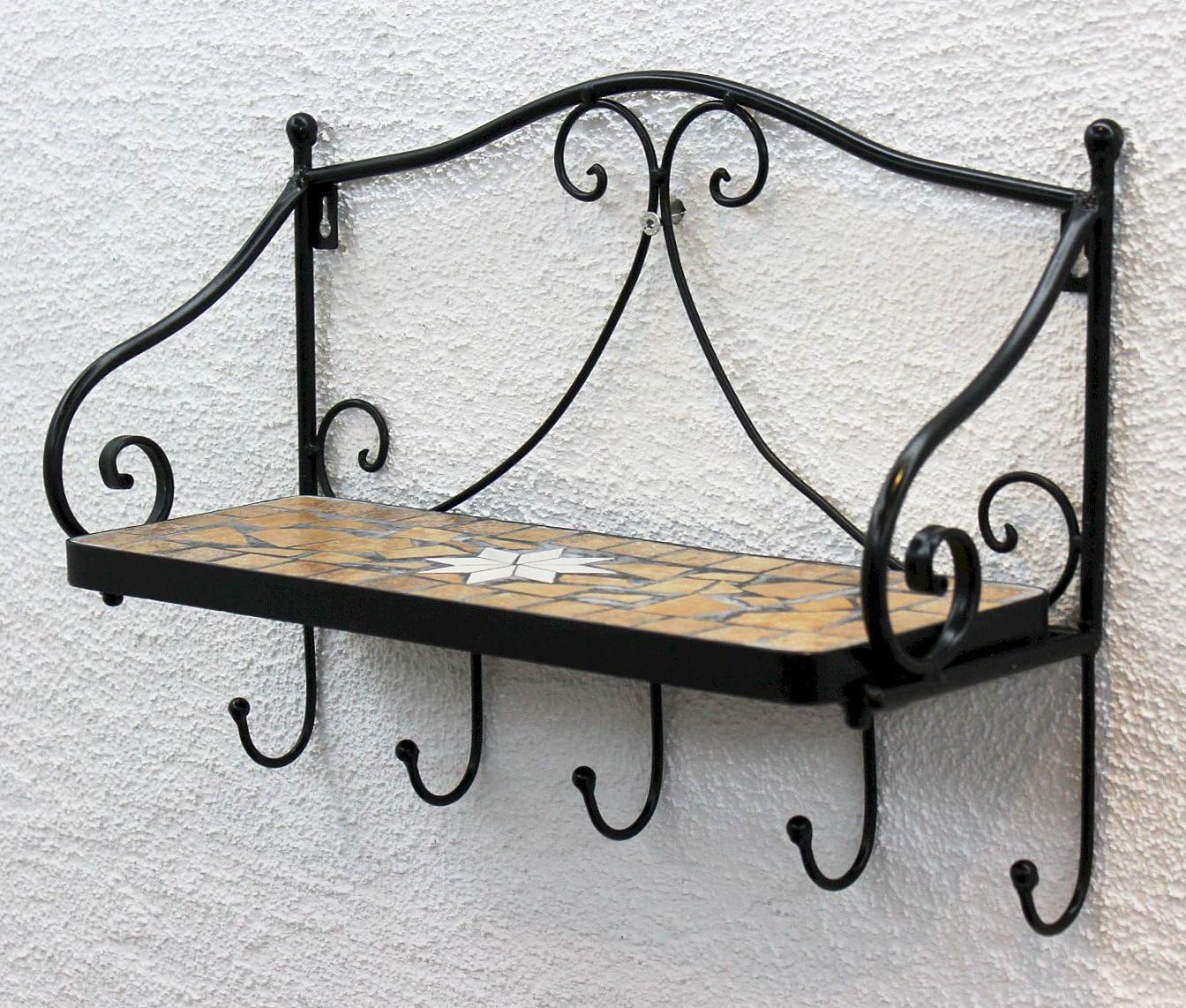Wandregal Merano Mosaik mit Haken