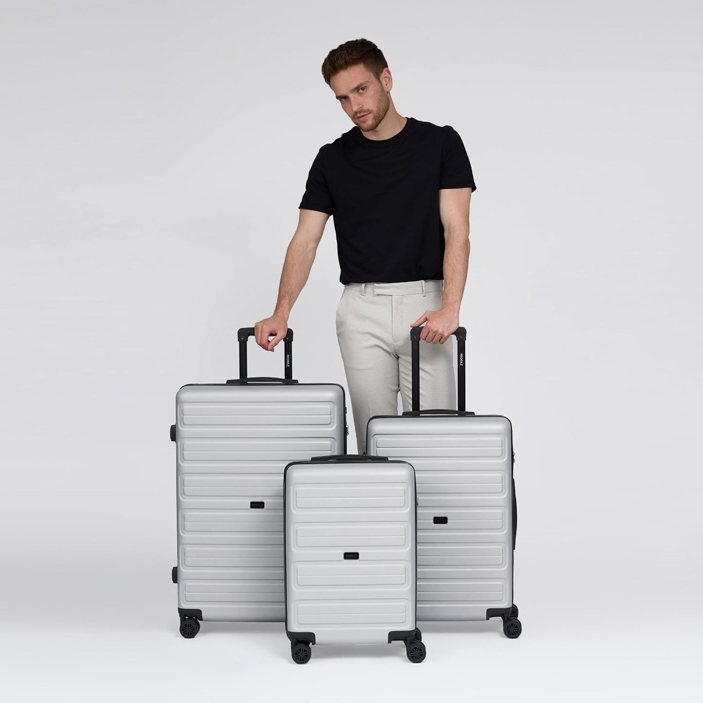 Essentials 08 3-SET 4 Rollen Kofferset 3-teilig, Silver-colored Kofferset (3-teilig)