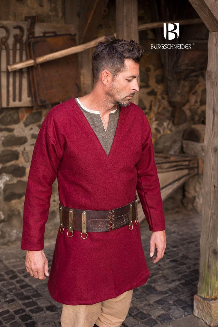 Klappenrock Loki für Mittelalter-Cosplay, Rot L