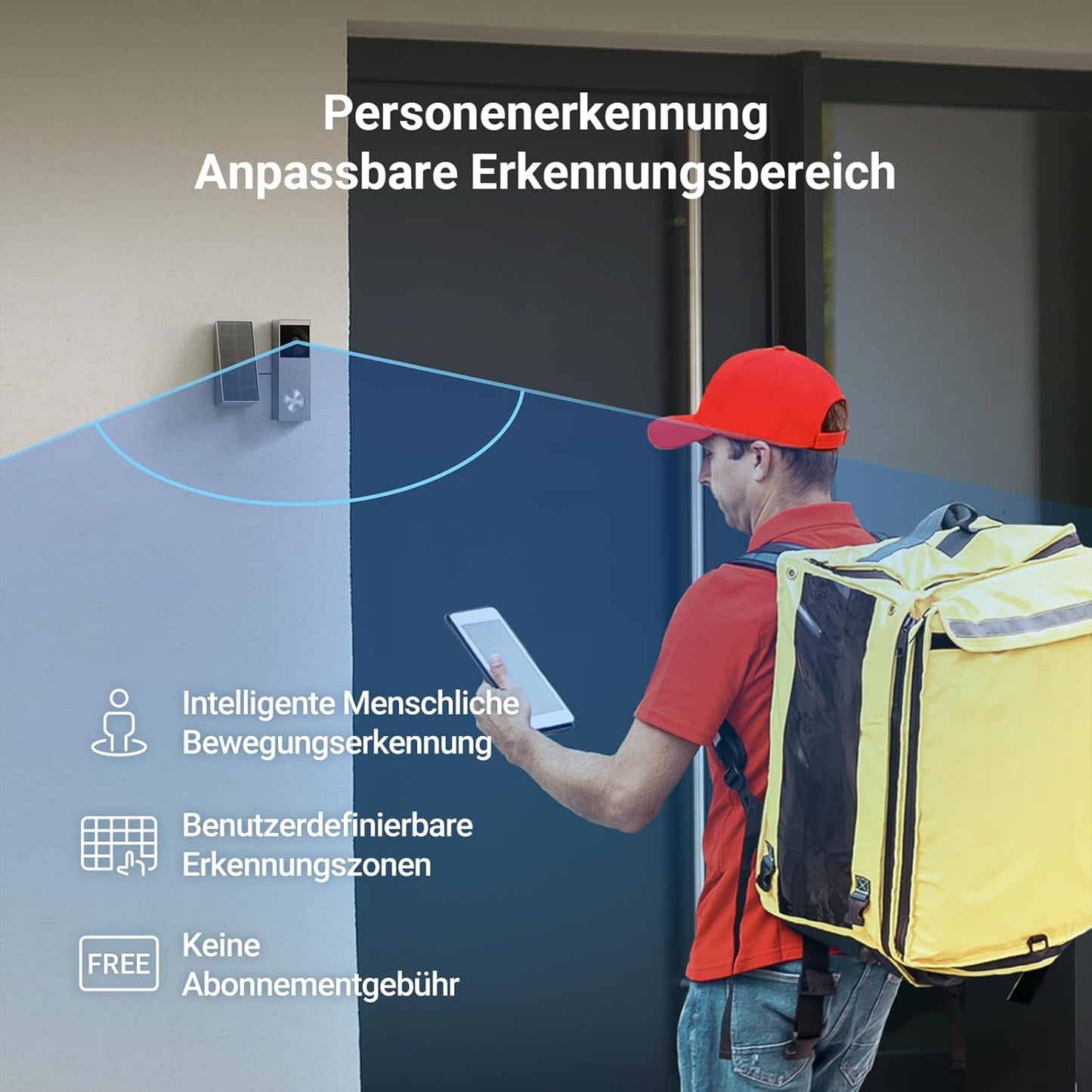 Intelligente Video-Türklingel mit Solarpanel CP3 Pro, Türklingel mit Solarpanel CP3 Pro