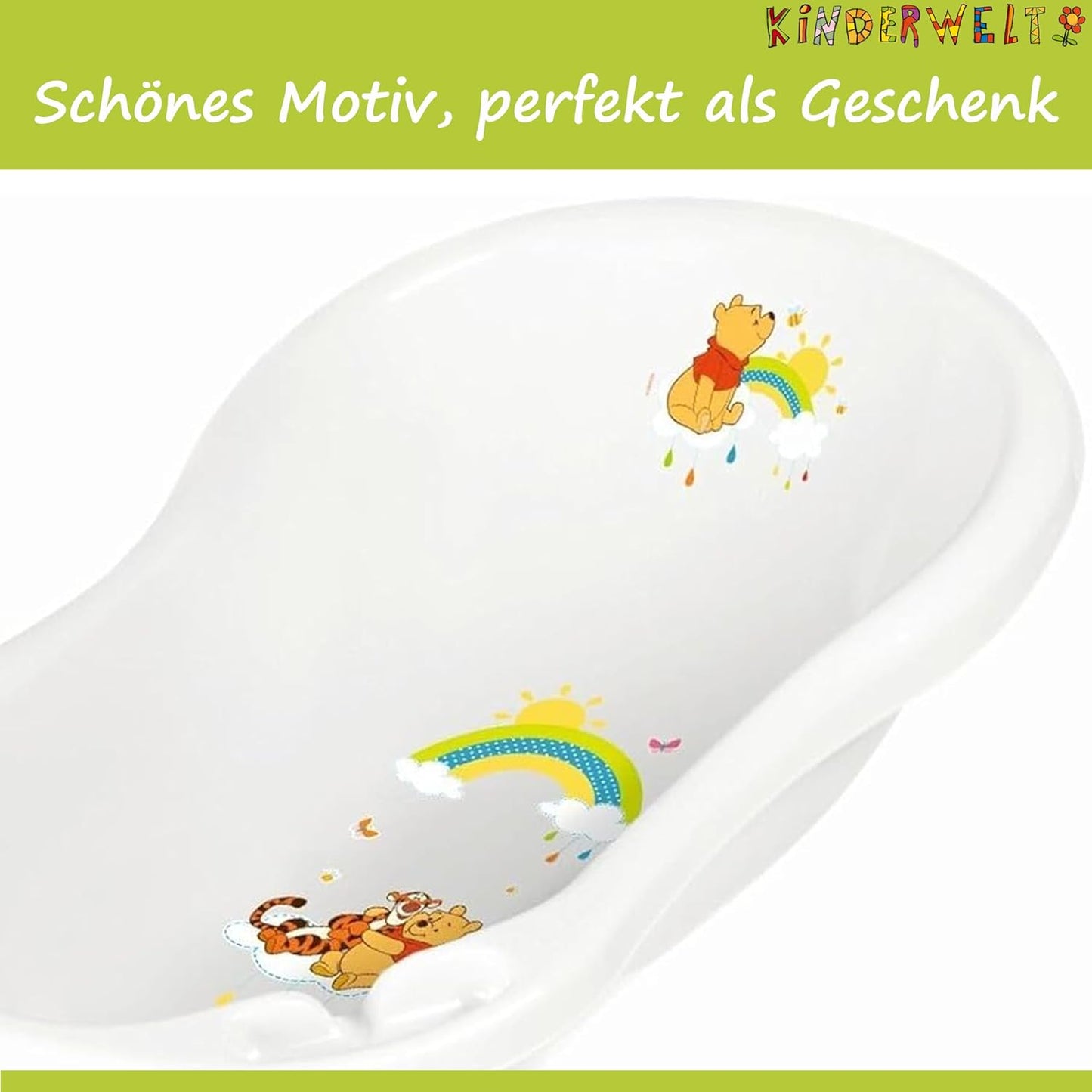 Babybadewanne mit Winnie Pooh Motiv, Weiss