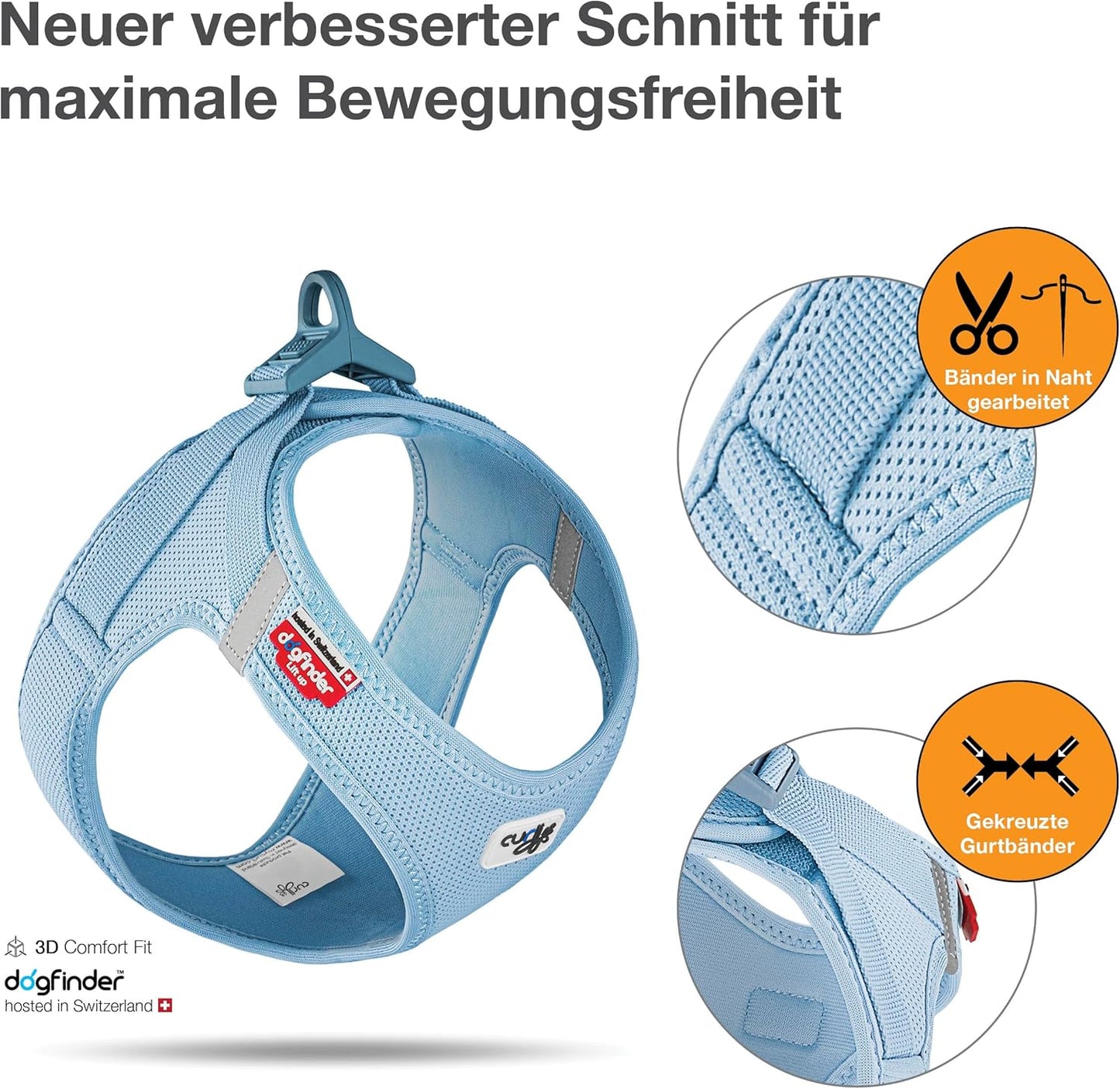 Vest Harness Clasp Air-Mesh, SkyBlue ; L ; Einfarbig