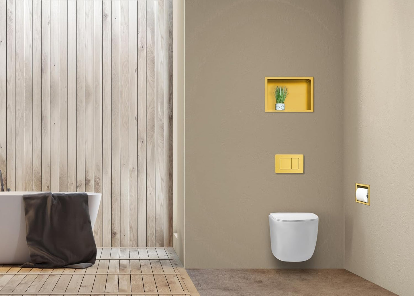 Toilettenpapierhalterung, 17,3x17,3x8,6 cm Gold