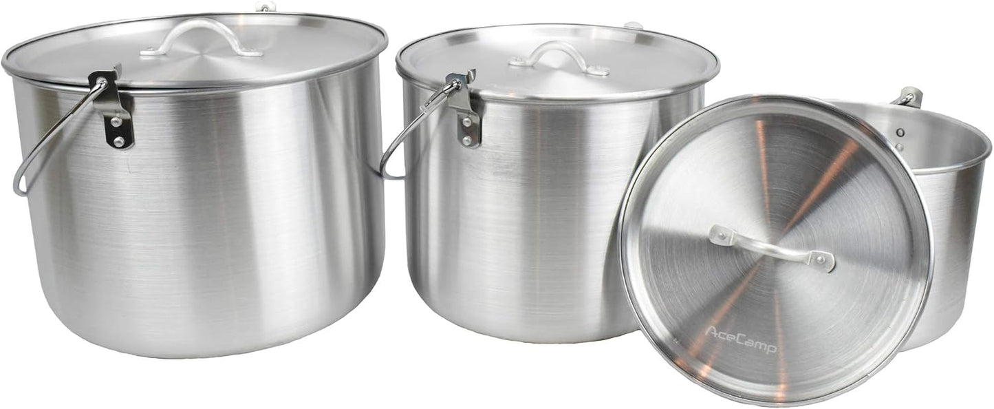3er-Set Campingkochtopf, 4,8,12 Liter