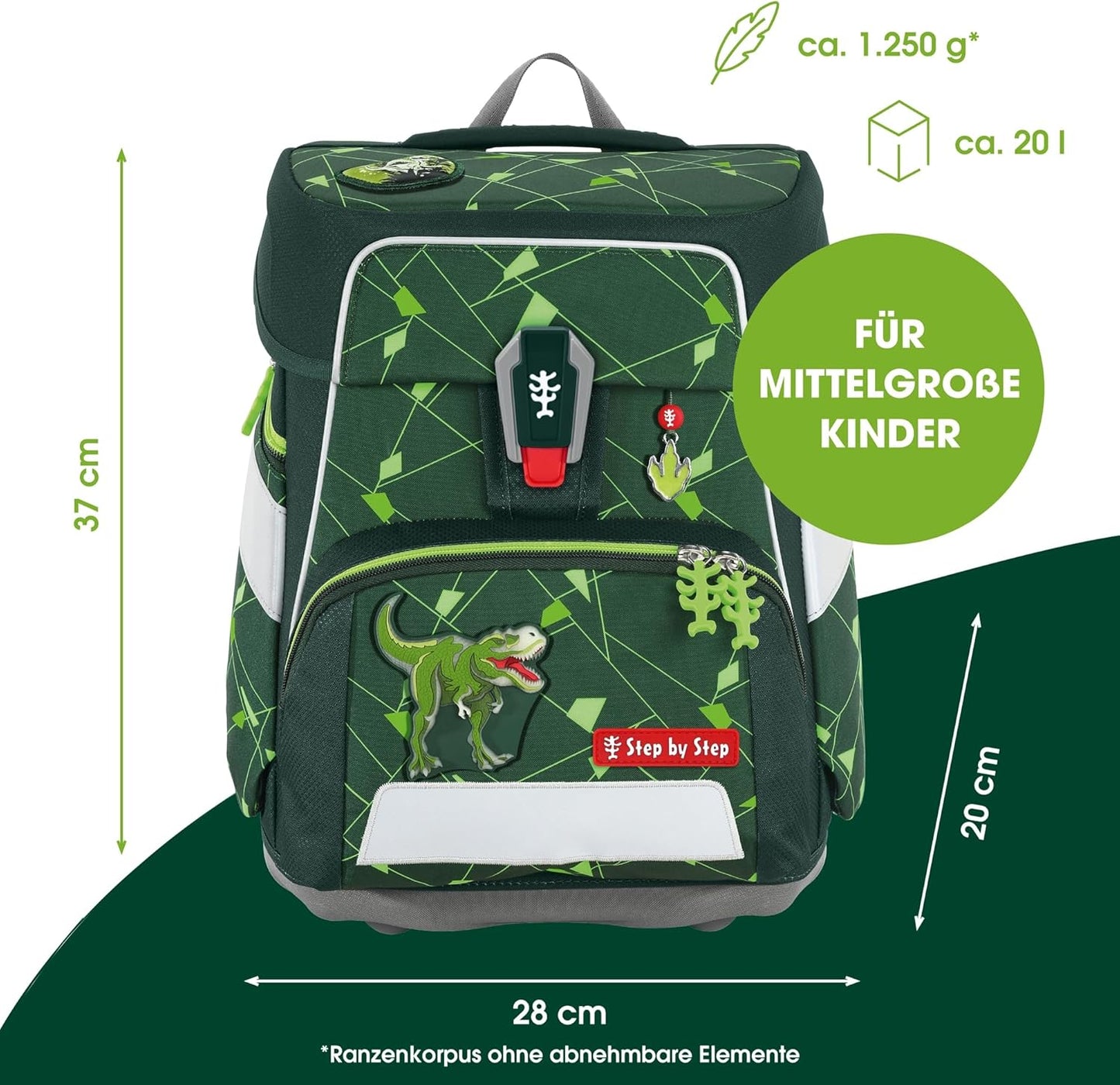 Schulranzen-Set Dino Night Tyro, Dino Night Tyro