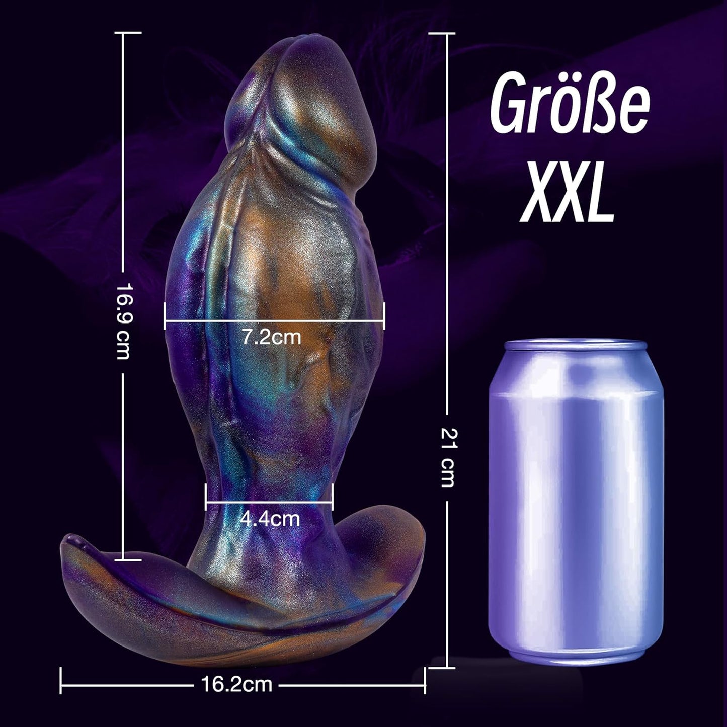Analplug Dildo mit T-Basis, XXL