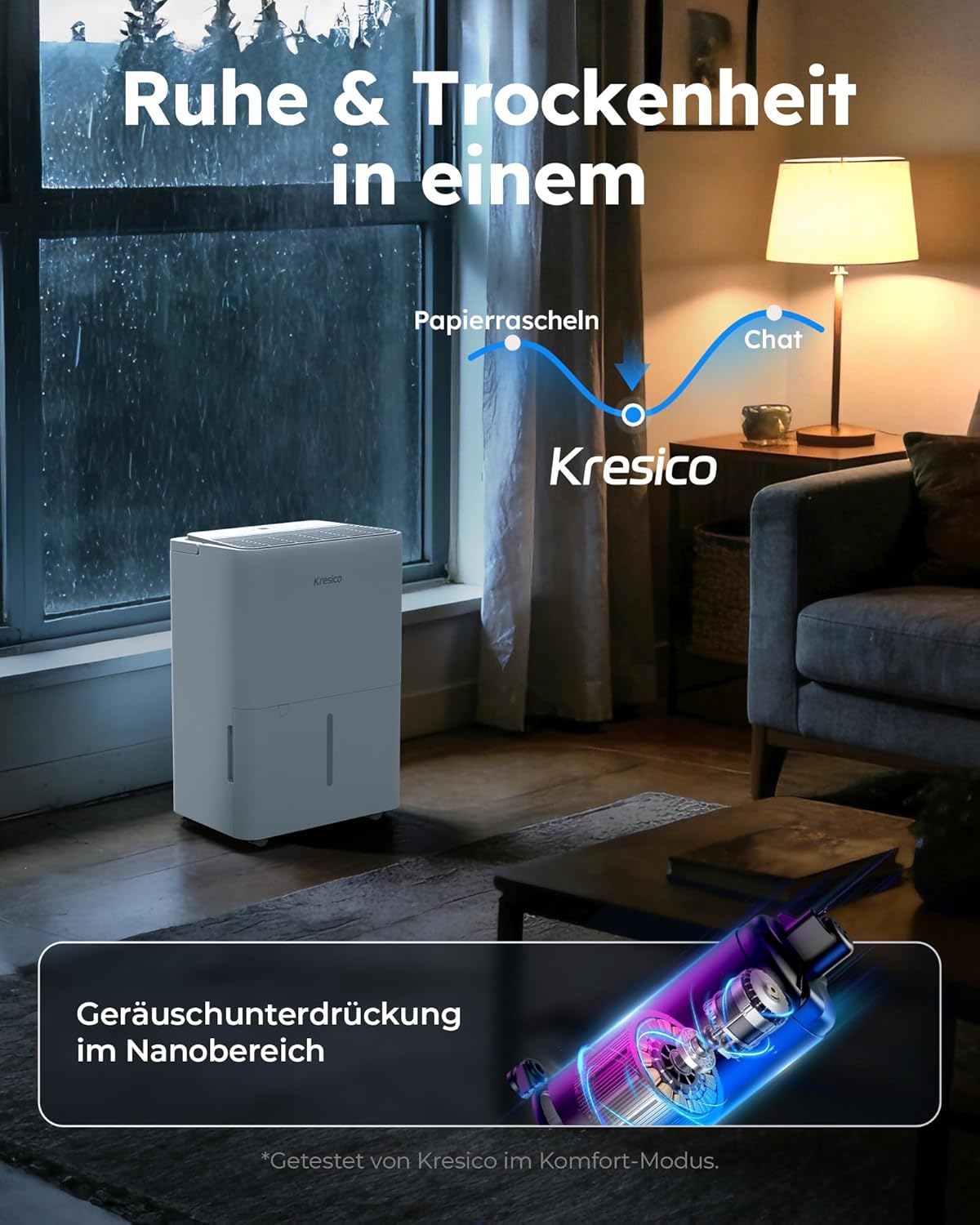 Elektrischer Luftentfeuchter mit Timer, 12L