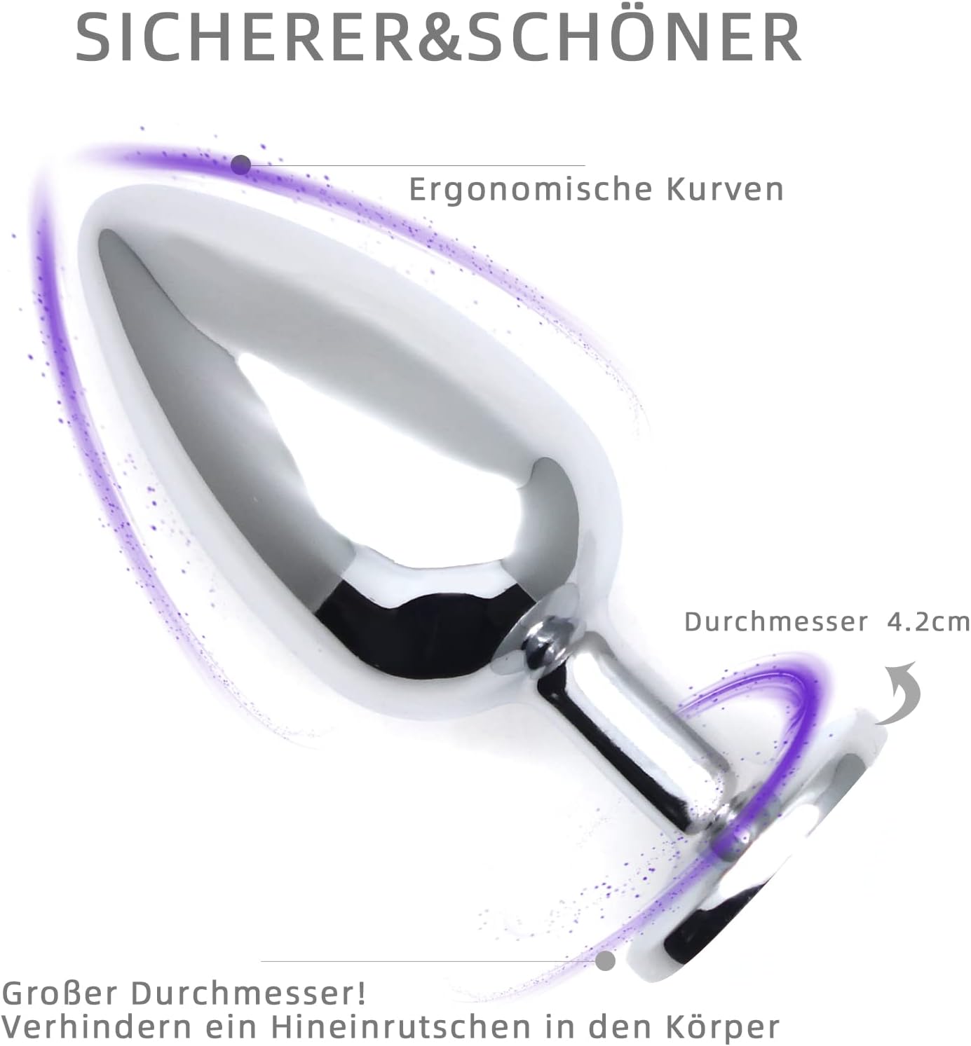 Analplug, 4 Stück verschiedene Grössen, Schwarz-4set