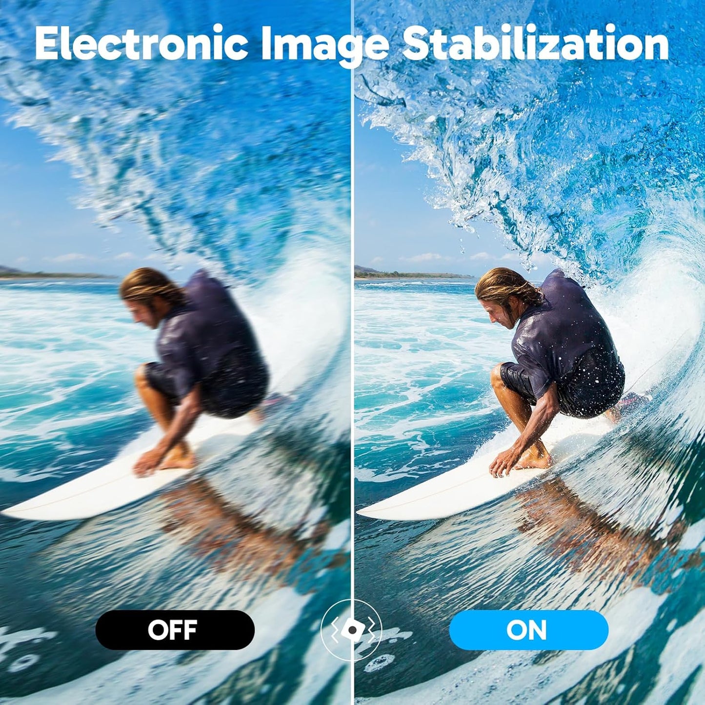 Action Cam 4K mit Stativ und Tasche, V50 X mit 60cm Stativ Selfie Stick und Tasche