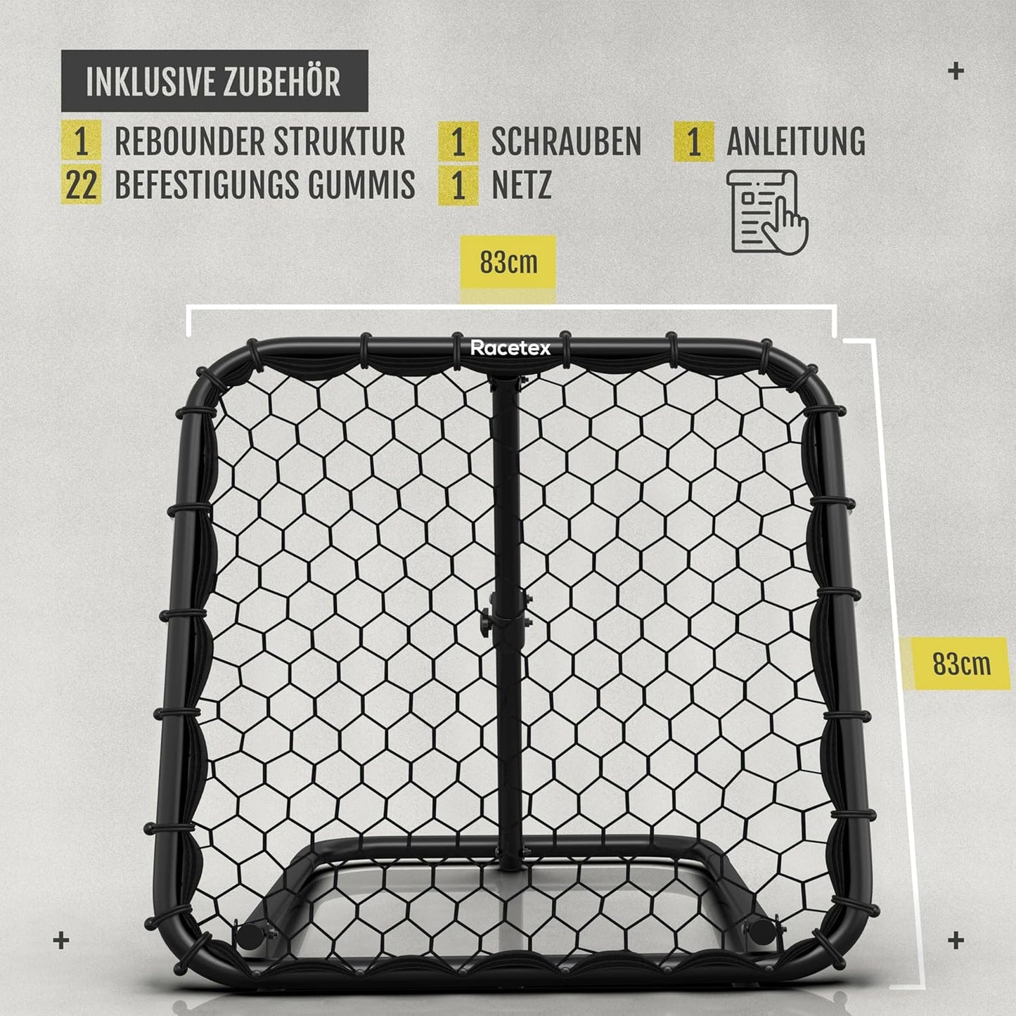 Fussball Rebounder, Edelstahl