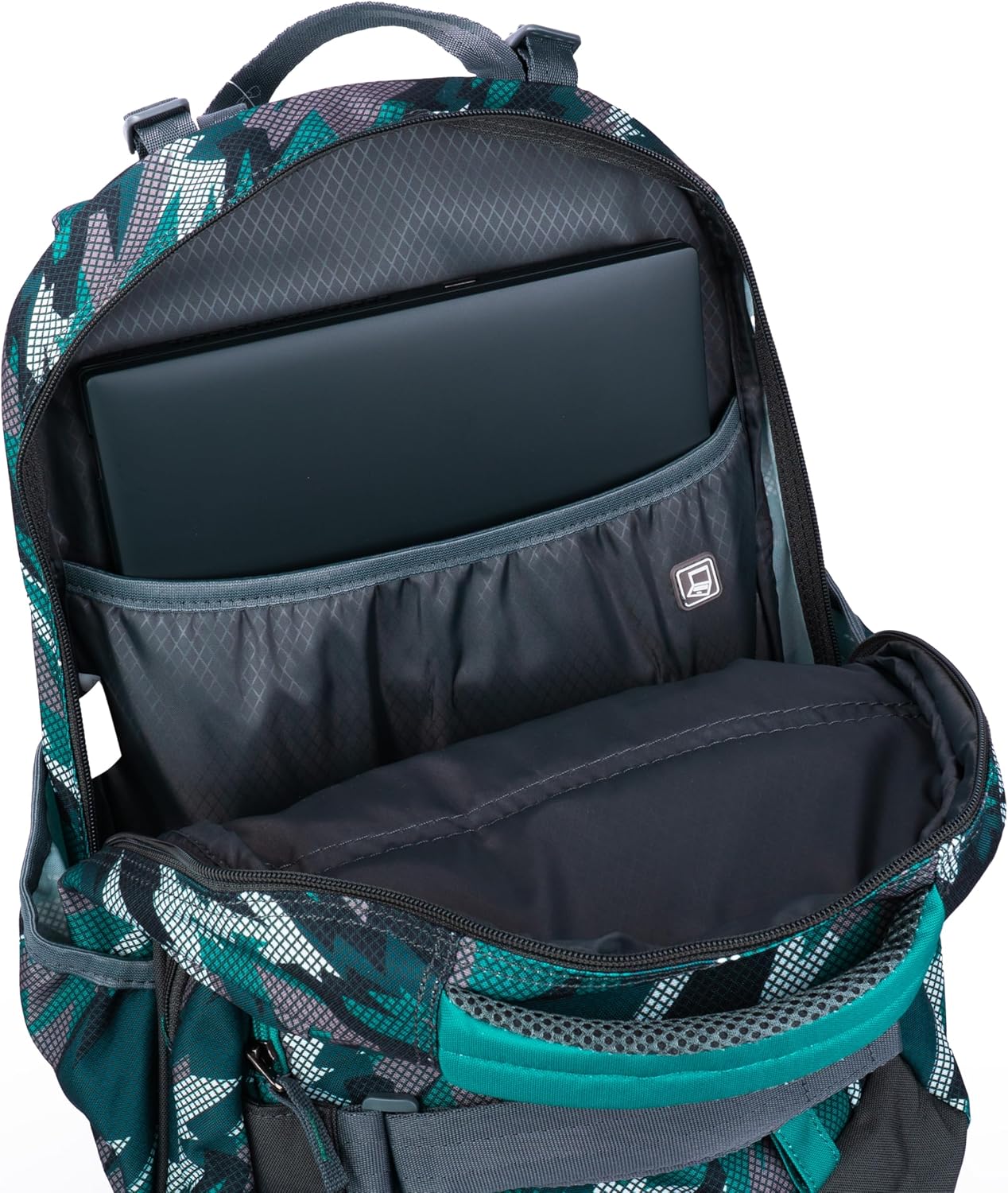 Rucksack-Set, Grau/Grün