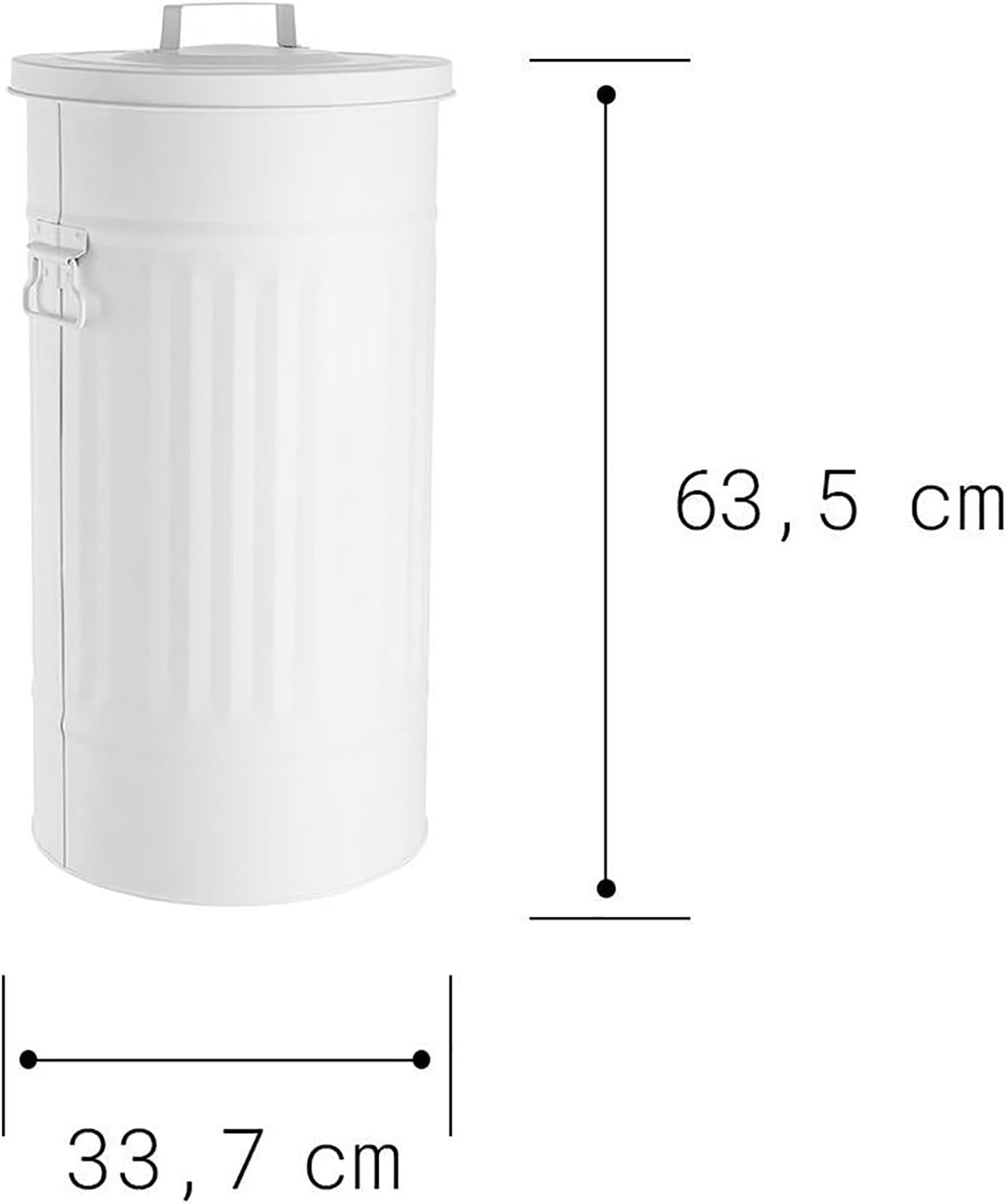 Retro Mülltonne Oskar, Weiss