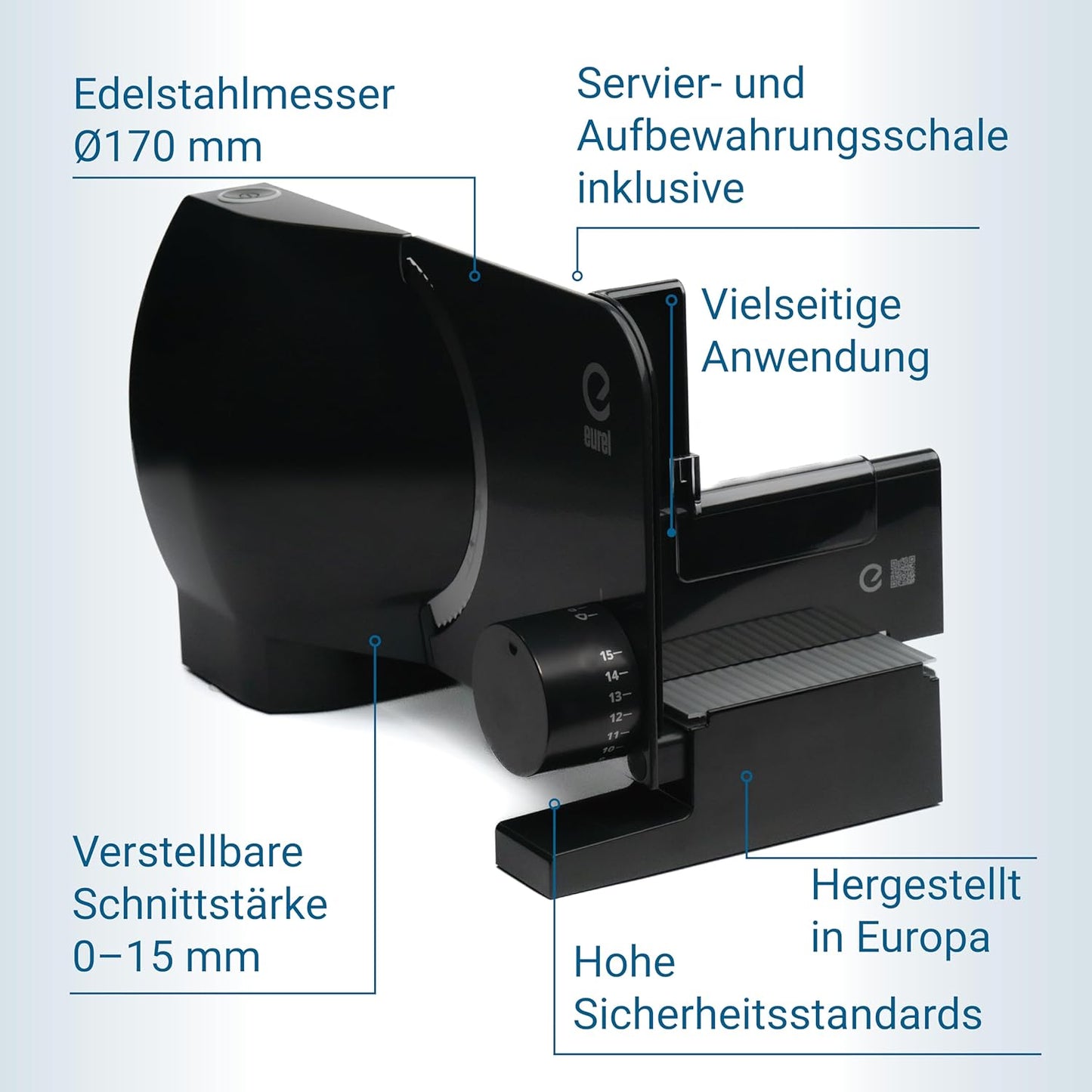 Elektrischer Allesschneider, Schwarz Rs72