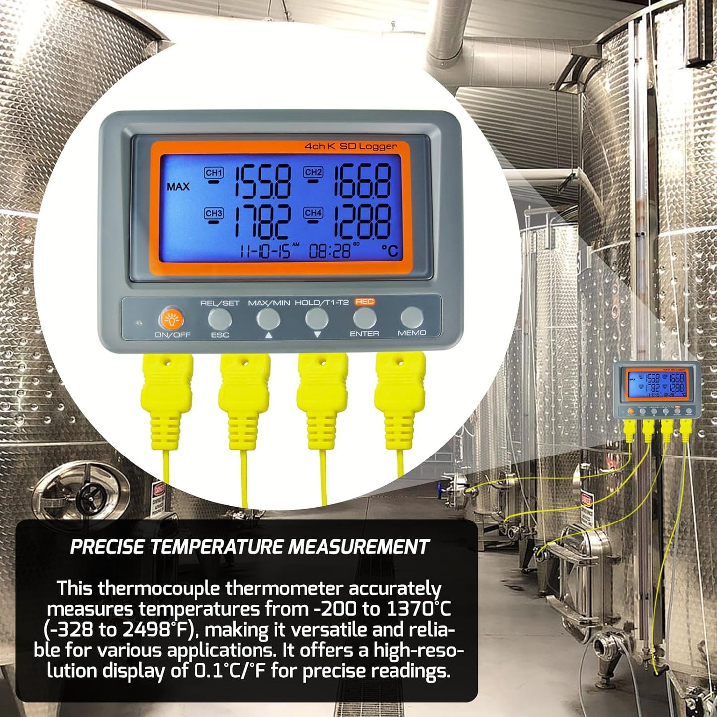 4-Kanal Temperaturrekorder mit Thermoelementen, Main Unit A0188598, Main Unit A0188598