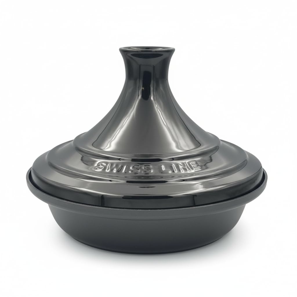 Tajine Schmortopf Induktion geeignet, 33 cm, 33cm Schwarz
