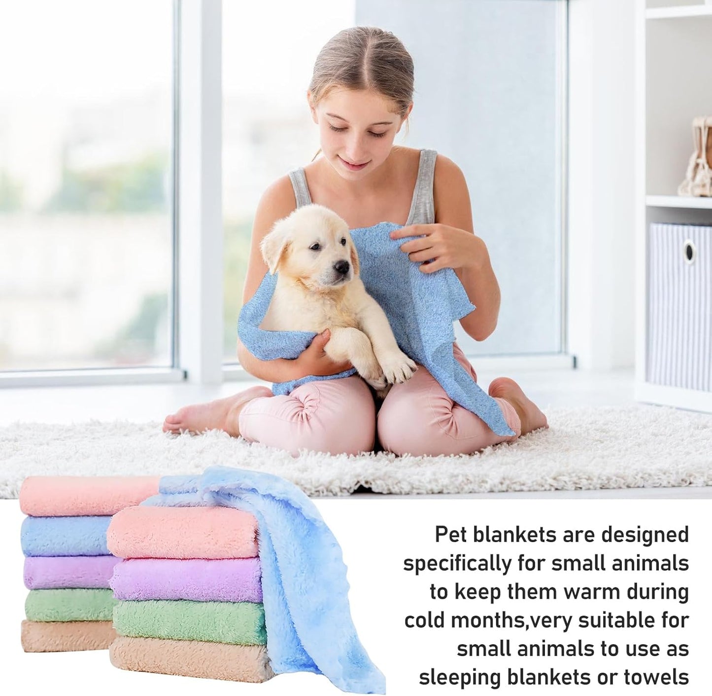 10-teiliges Haustierdecken-Set für Kleintiere