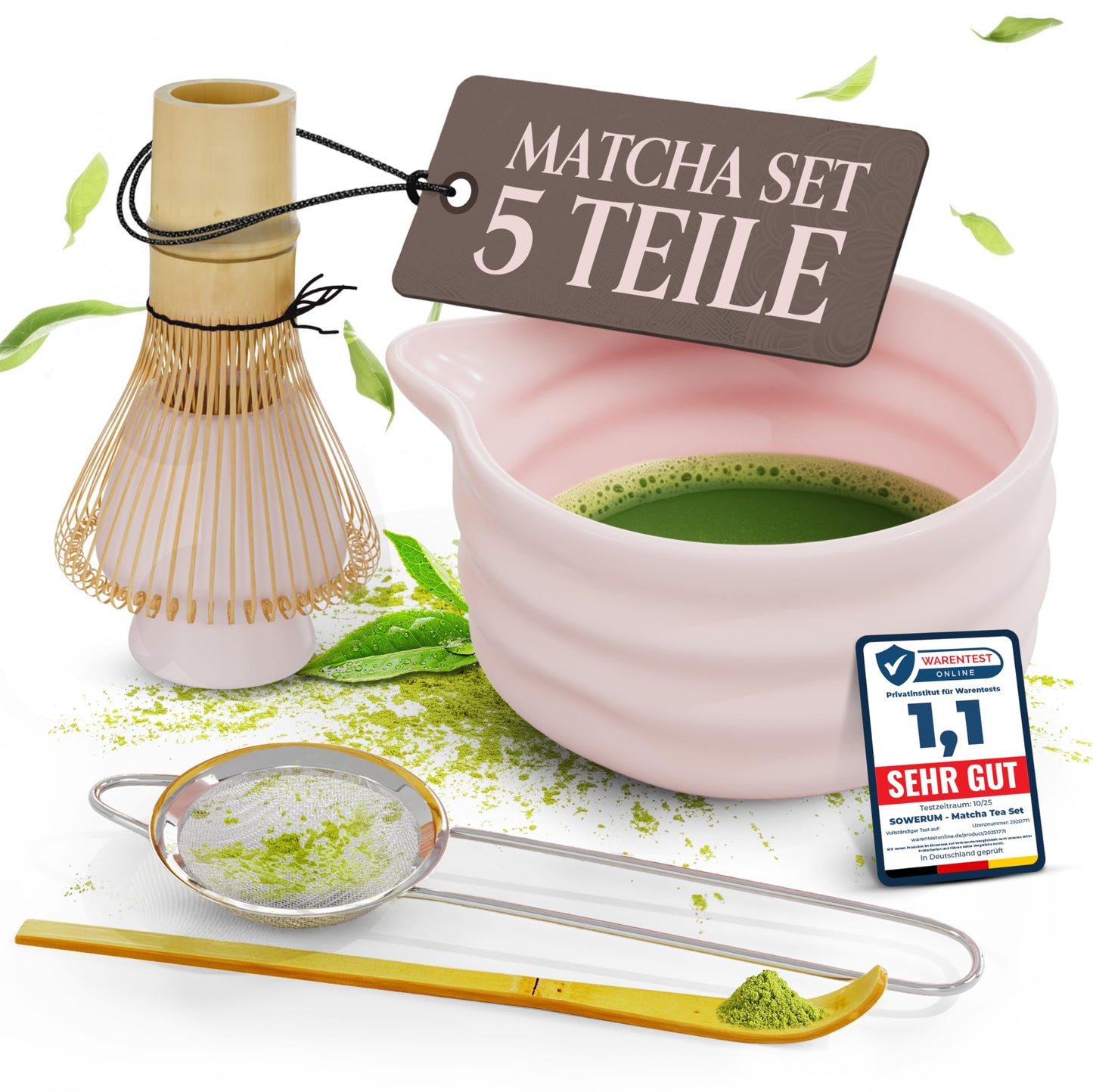 5-teiliges Matcha-Set