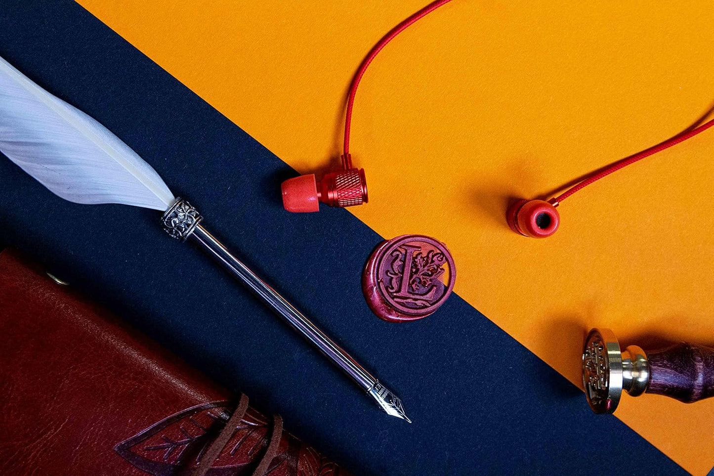 In-Ear Kopfhörer mit Kabel und Mikrofon, 3.5 mm Rot