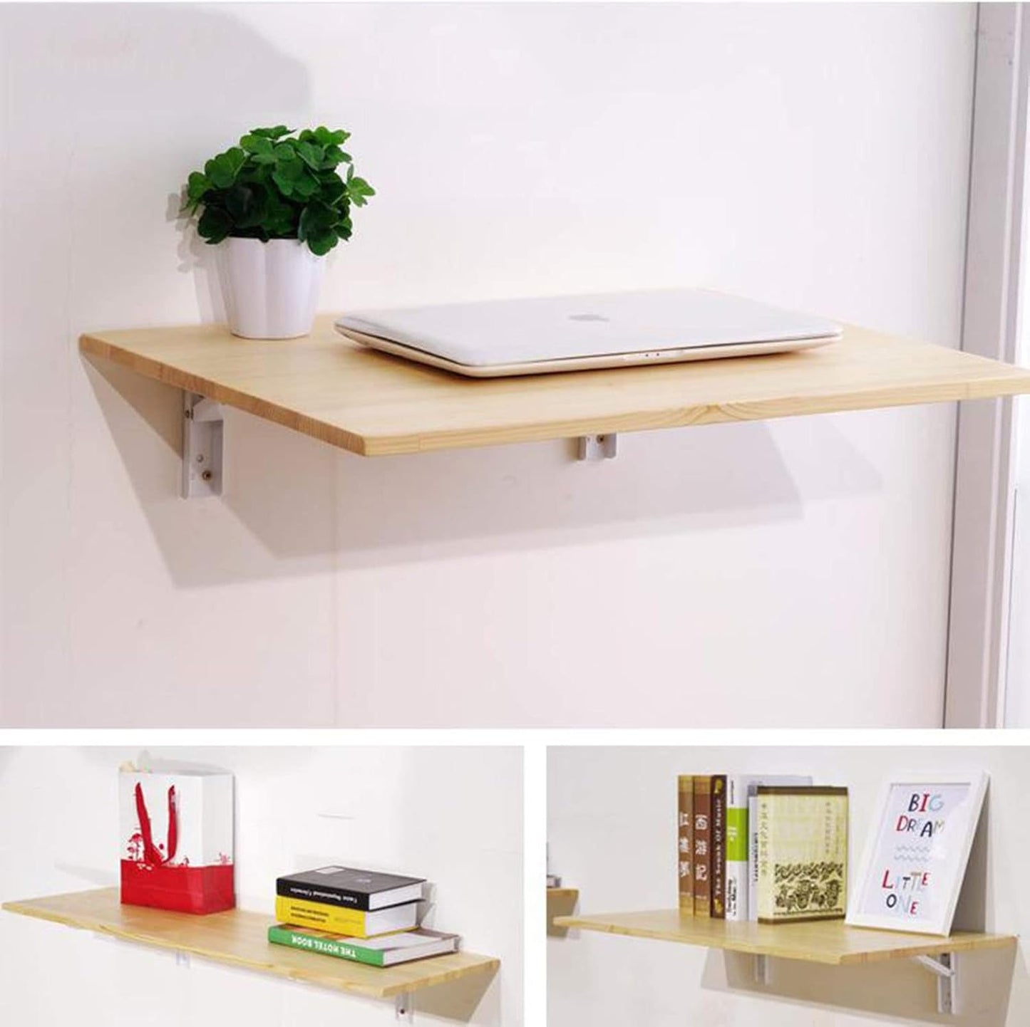 Klappbarer Wandtisch, 50x30 cm, 50X30CM Light Brown