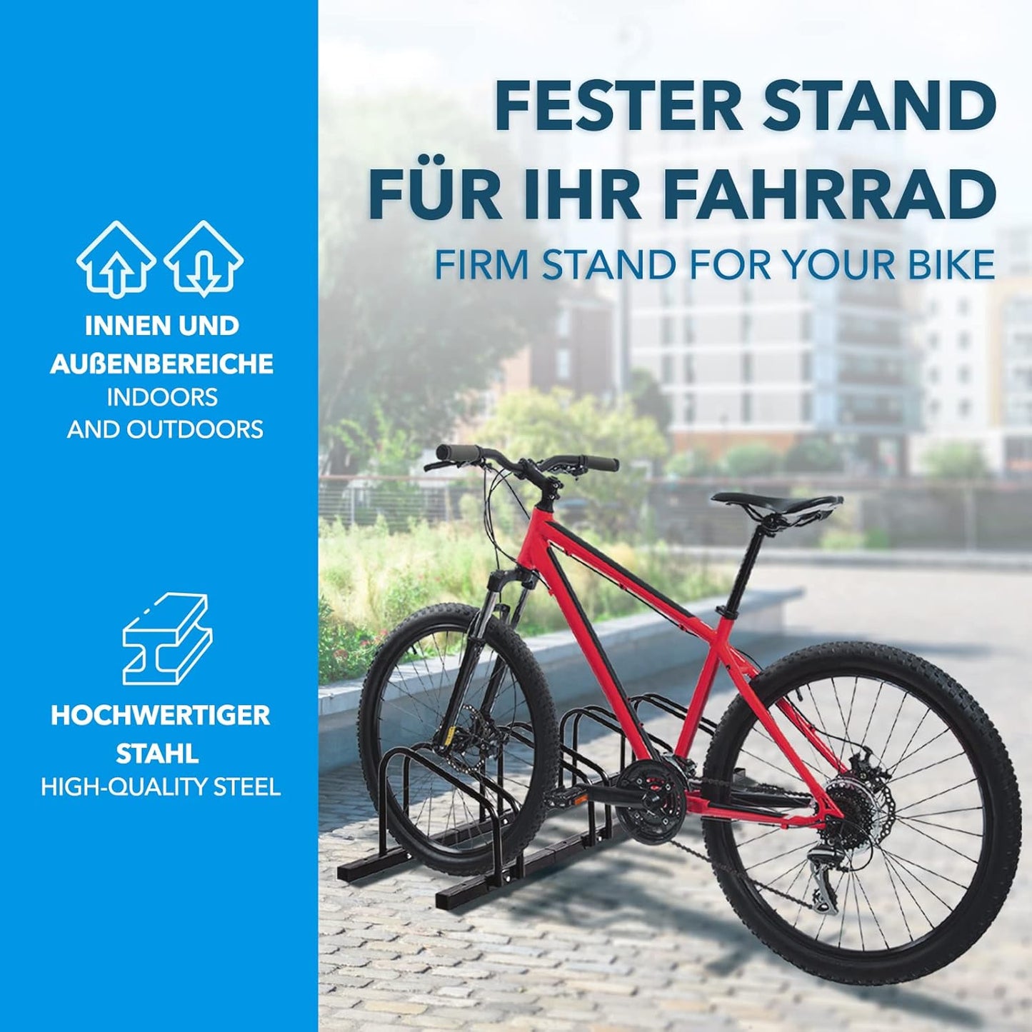 Veloständer, 2 Fahrräder Schwarz