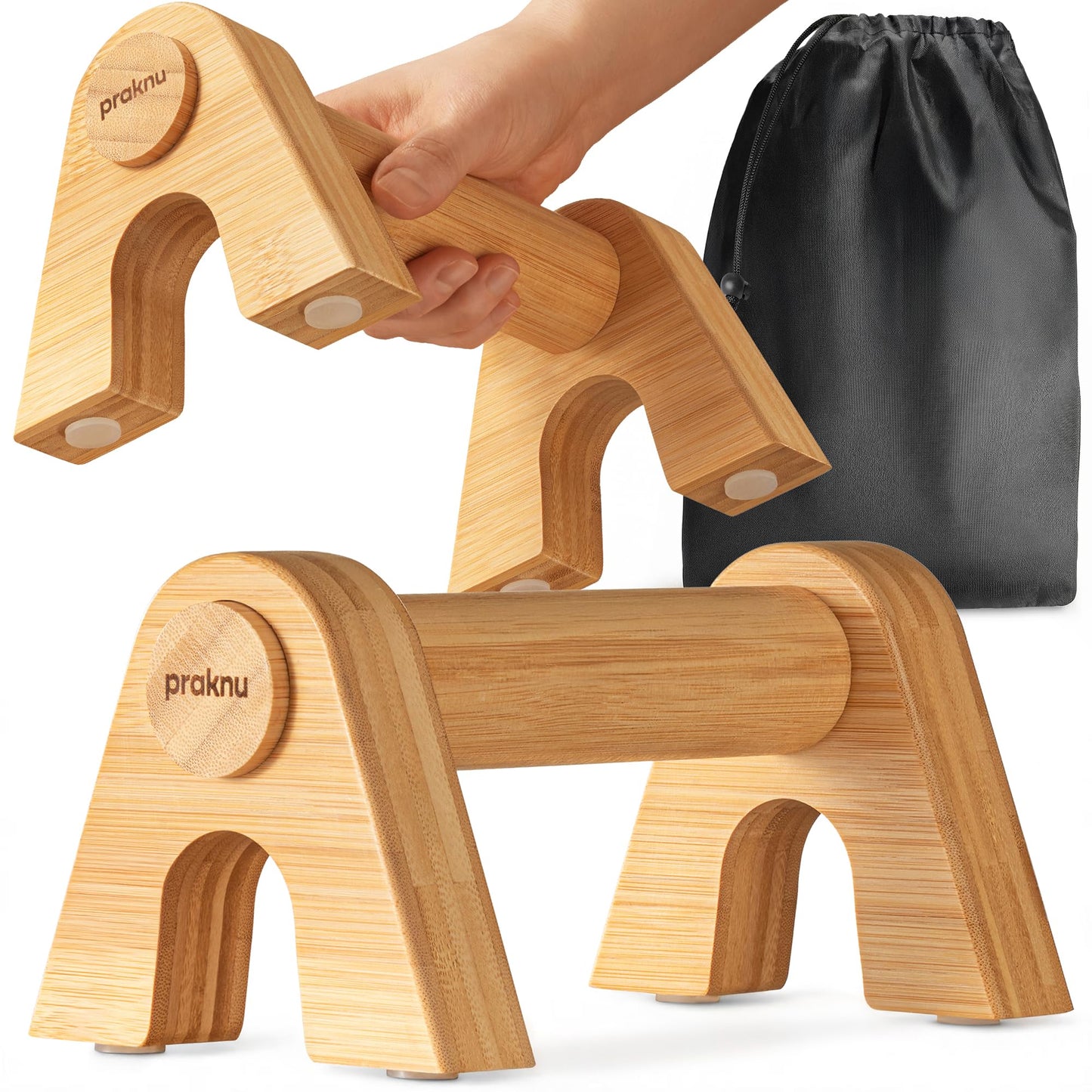 Liegestützgriffe aus Holz