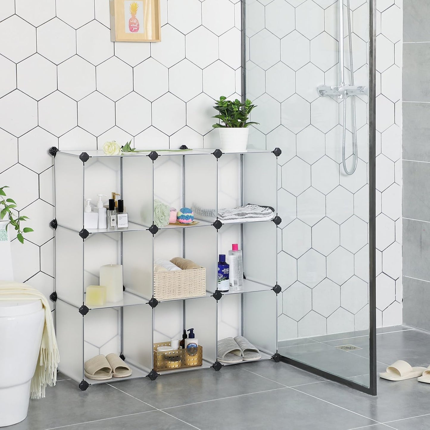 Kunststoffschrank Stecksystem, Weiß