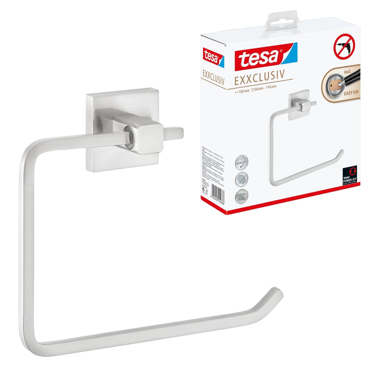 EXXCLUSIV Handtuchring mit Klebelösung, Handtuchring