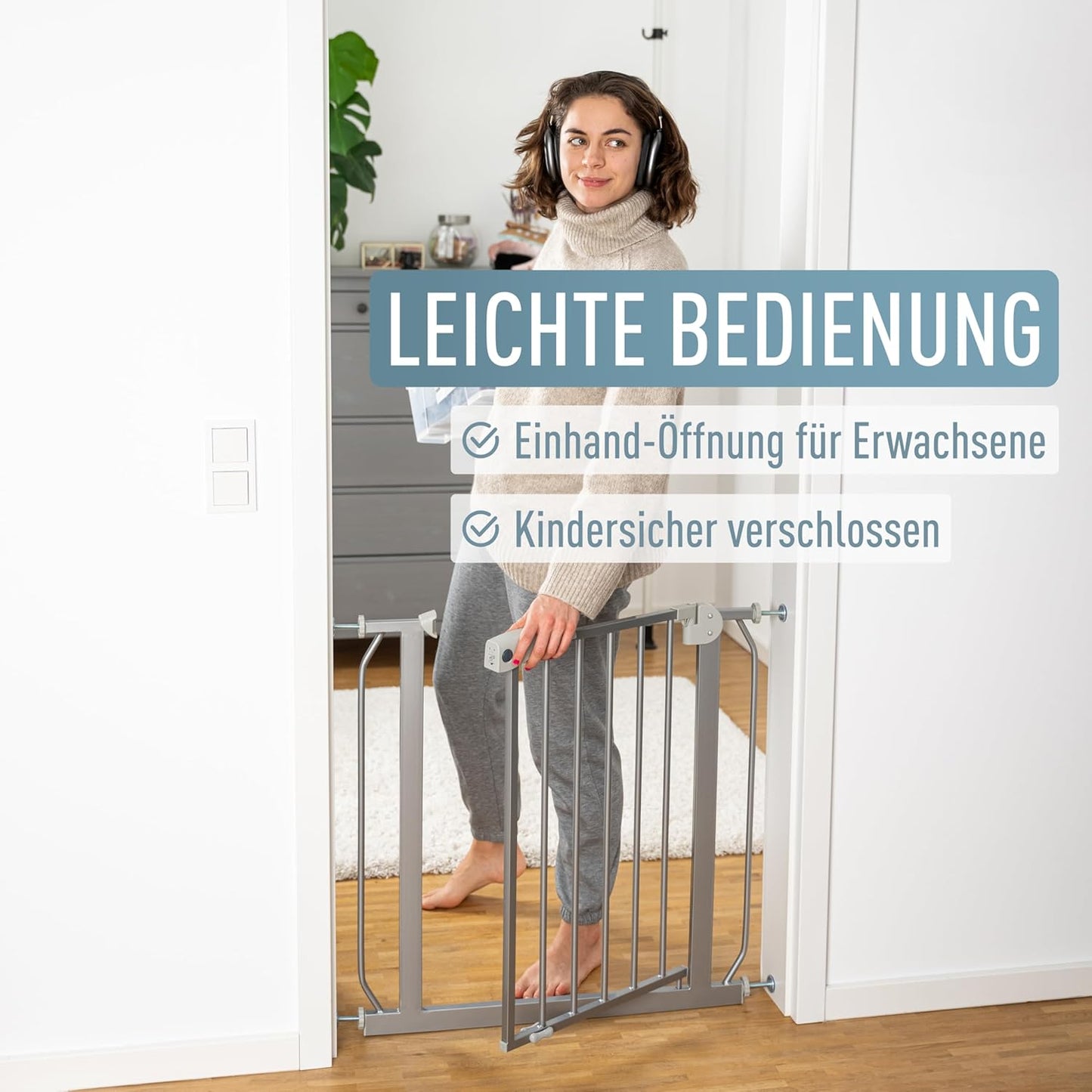 Türschutzgitter Berrin, ohne Bohren, 75-85 cm (1er Pack)